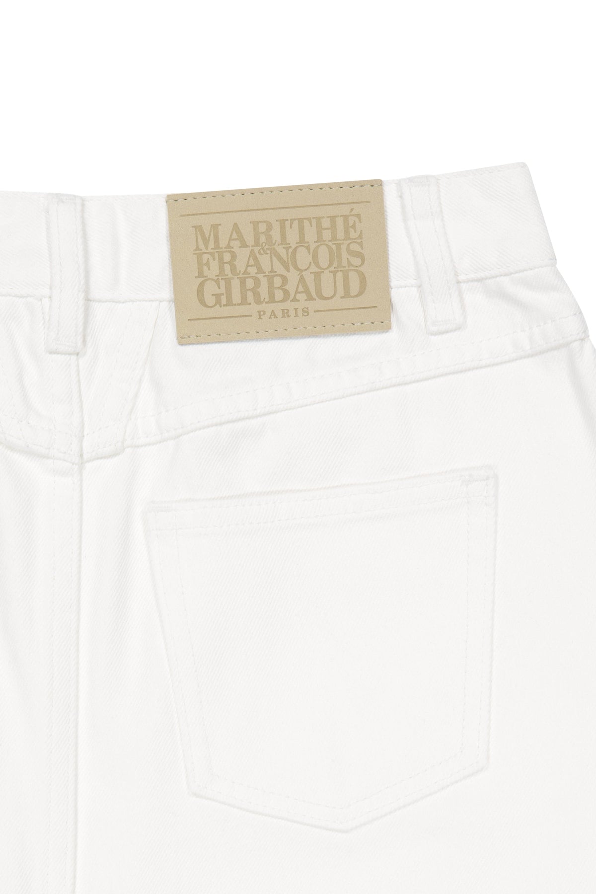 W Denim Maxi Skirt Off White