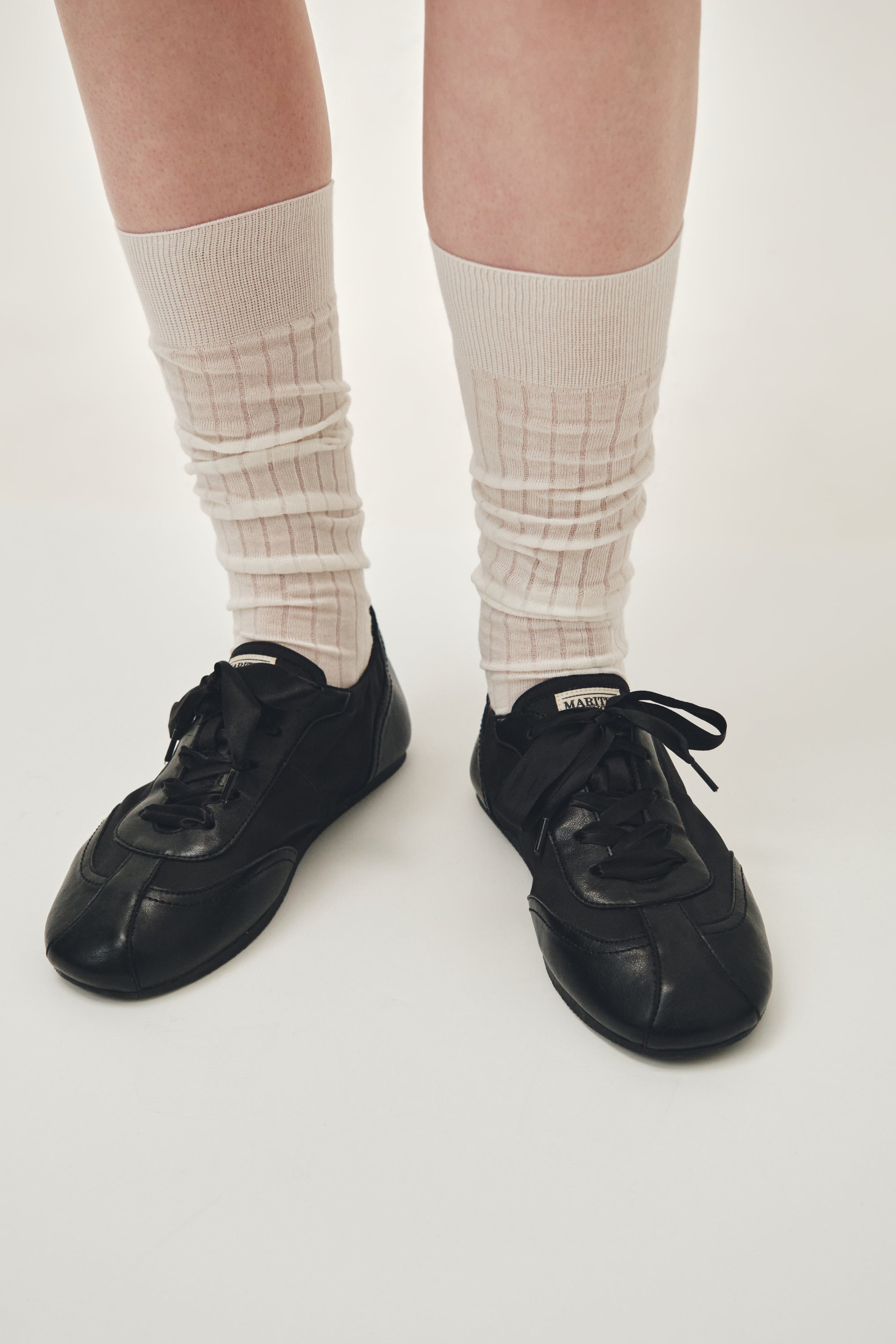 W Lace-Up Foldable Sneakers Black