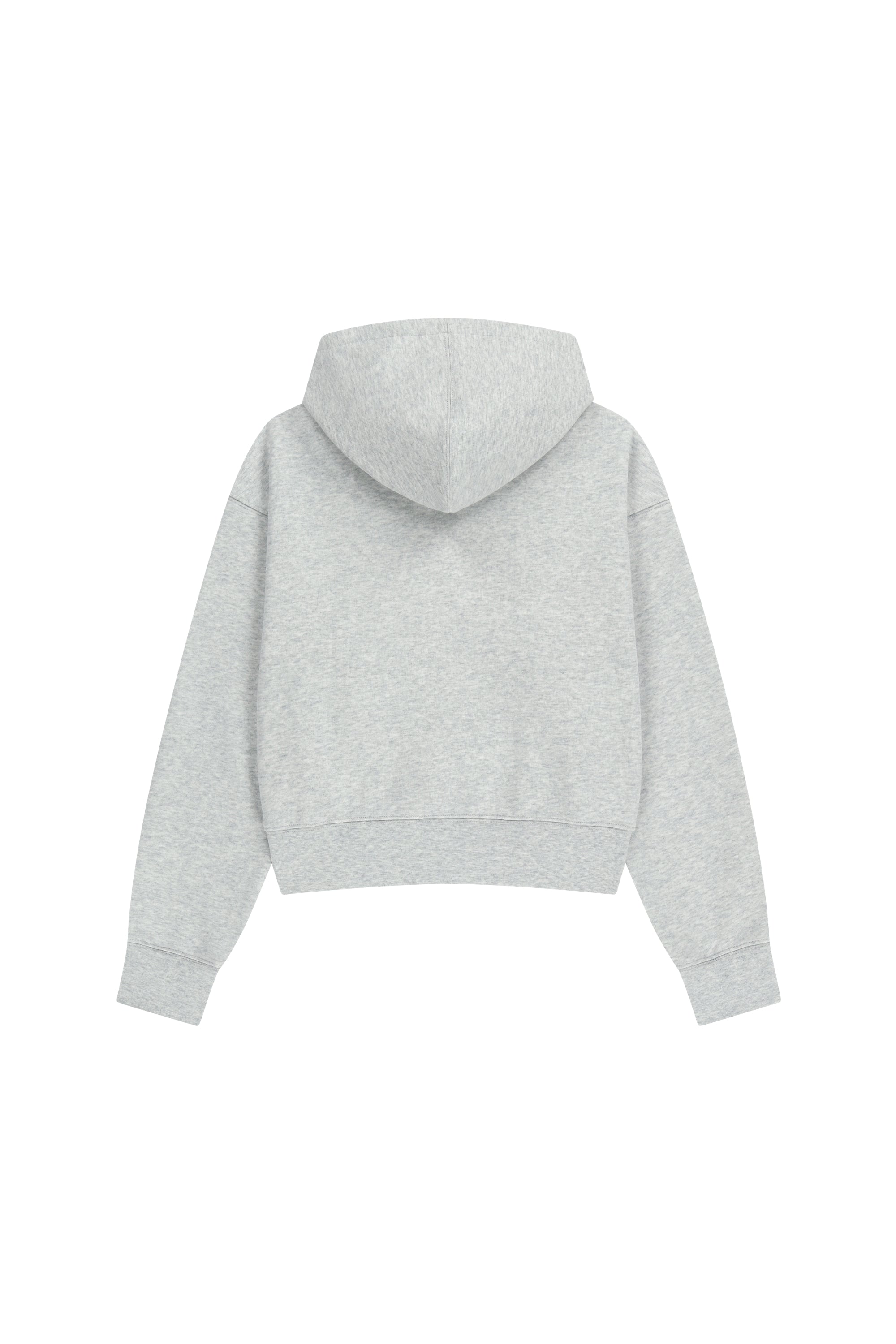 W Small Classic Logo Crop Hoodie Light Heather Gray