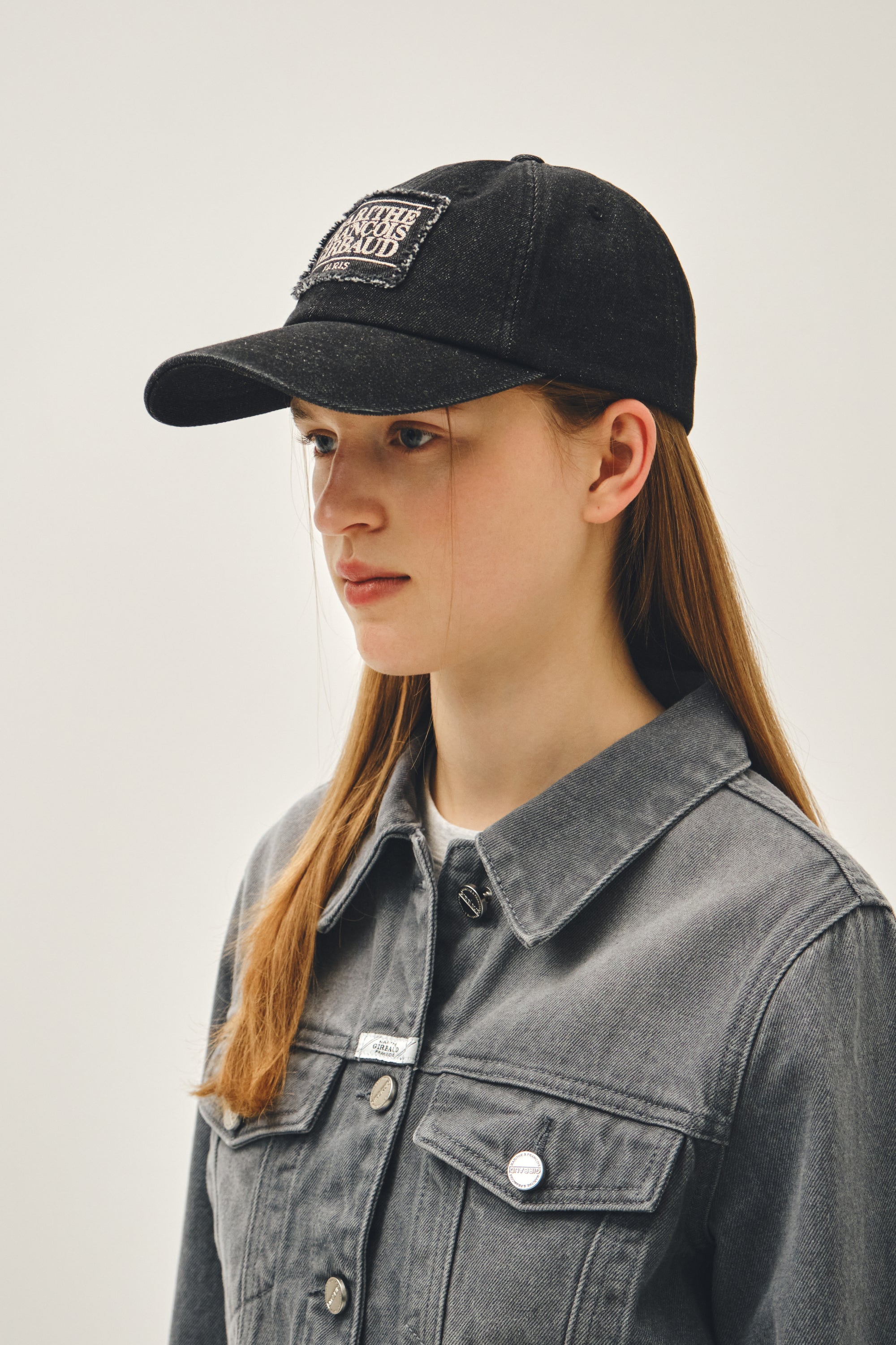 Pigment Small Classic Logo Cap Washed Black