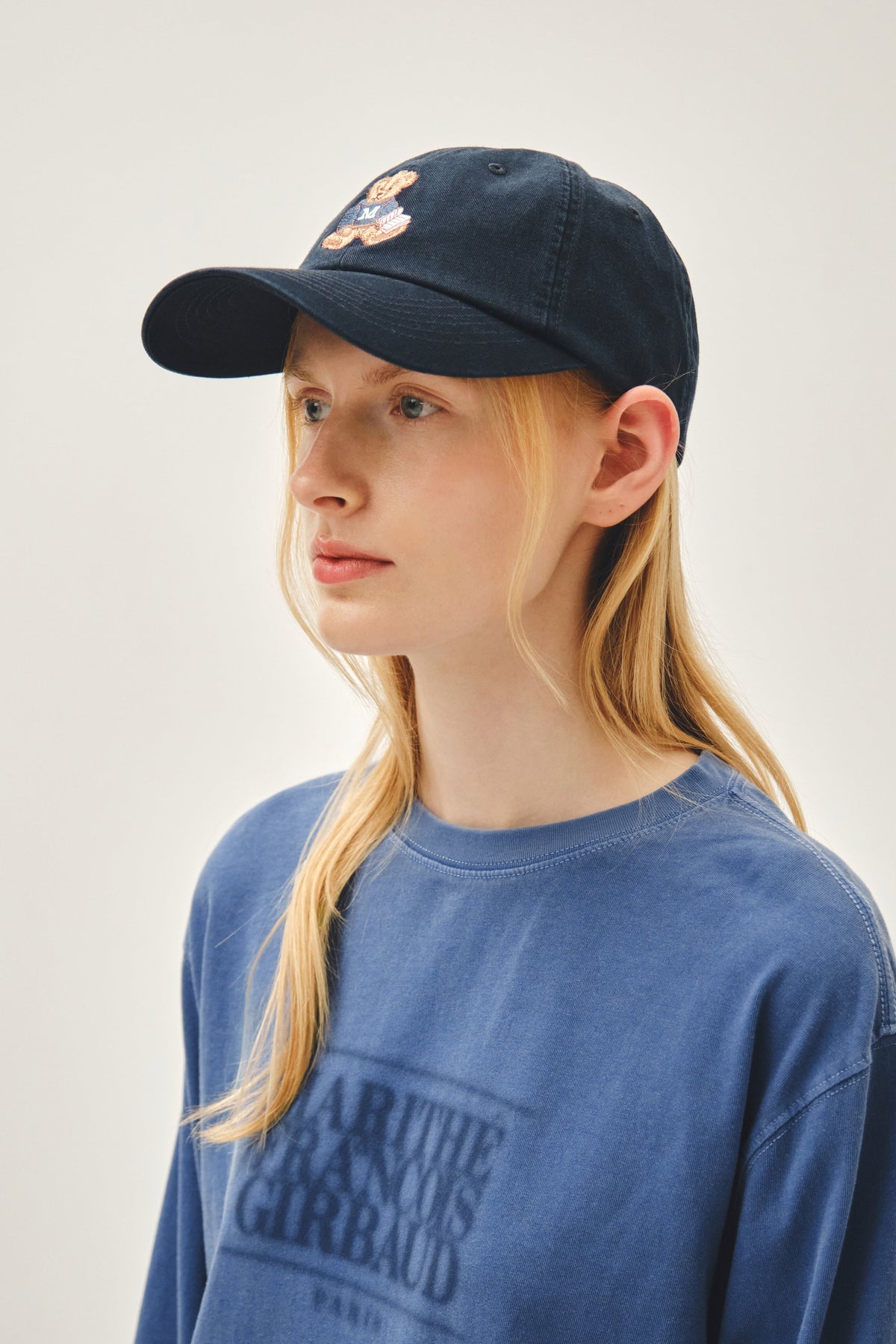 Reading Club Doodle Bear Cap Navy