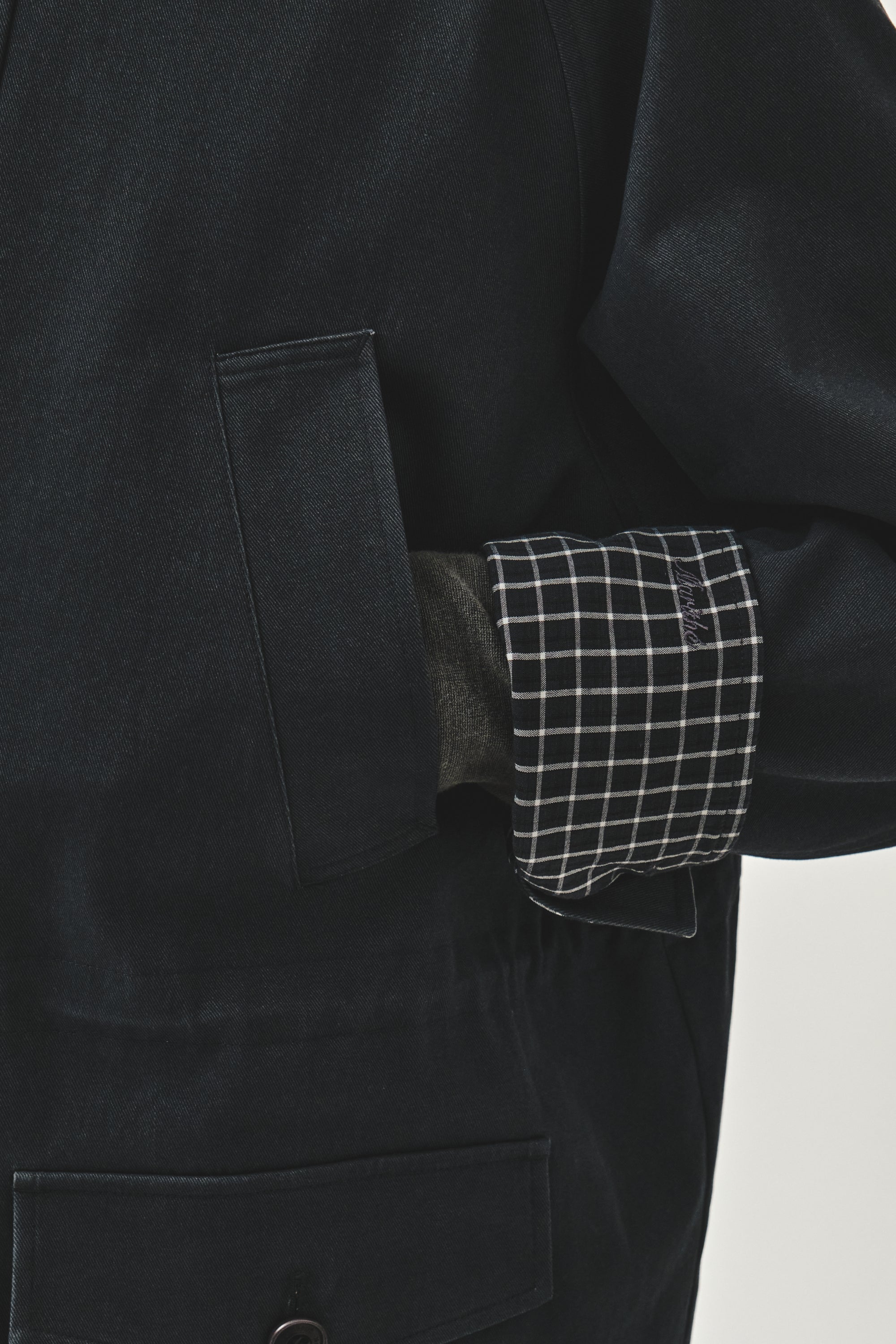 Cotton Washed Hunting Jacket Charcoal