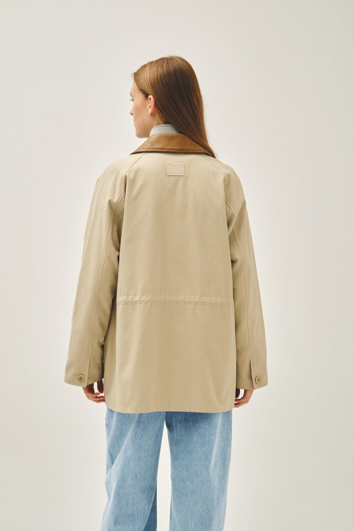 Cotton Washed Hunting Jacket Light Beige