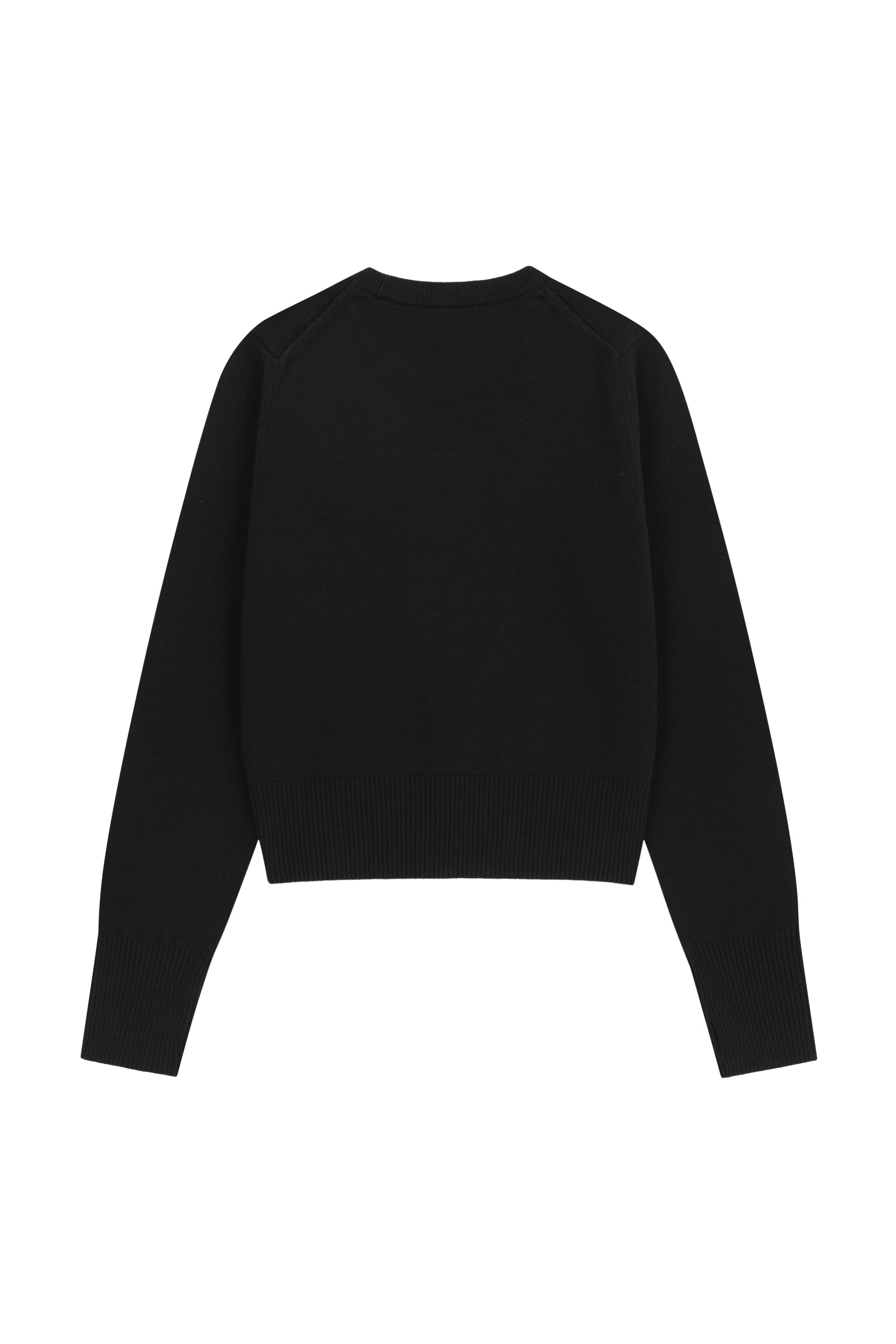 W Classic Logo Crop Hoodie Zipup Black