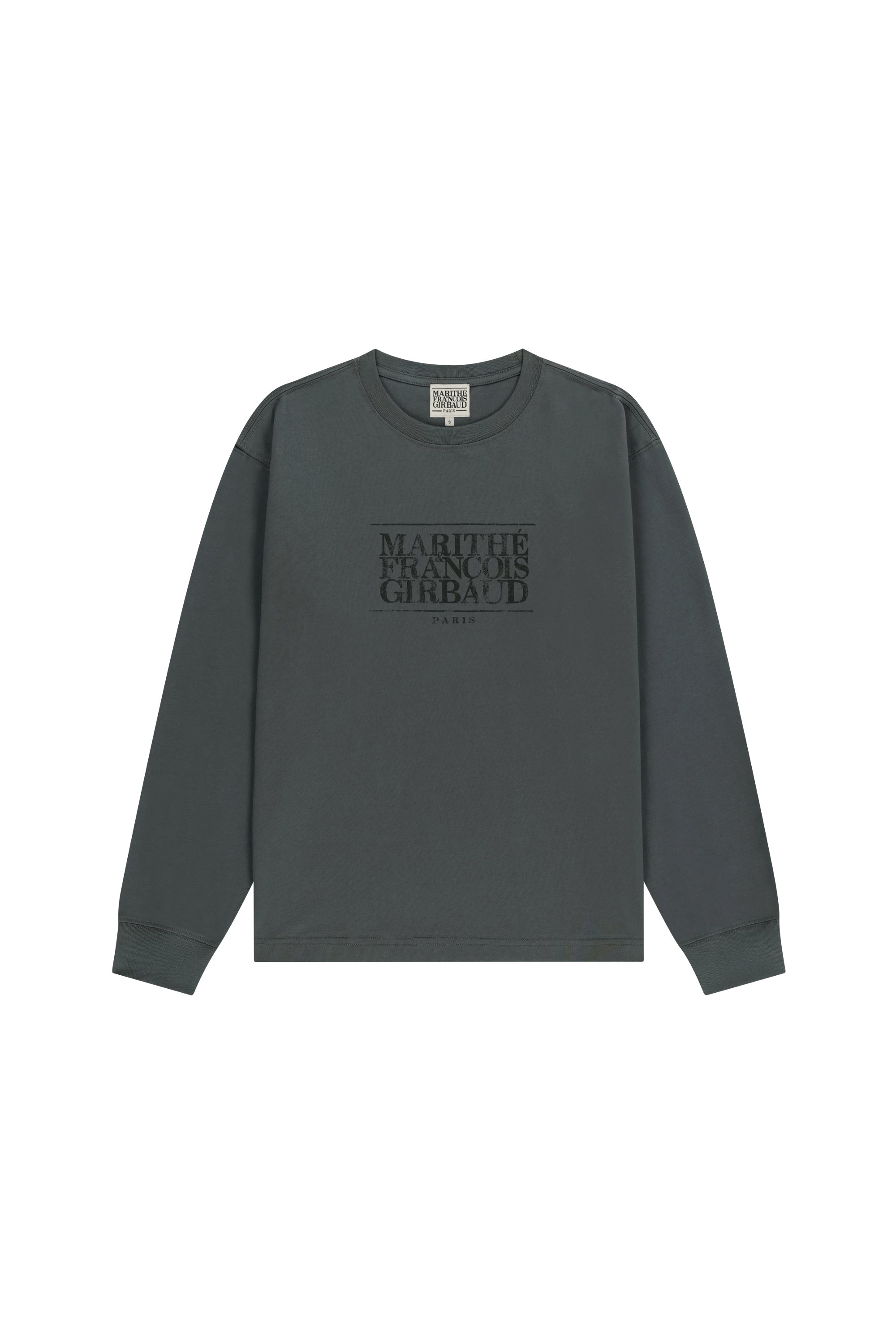 Crack Classic Logo Long Sleeve Tee Charcoal