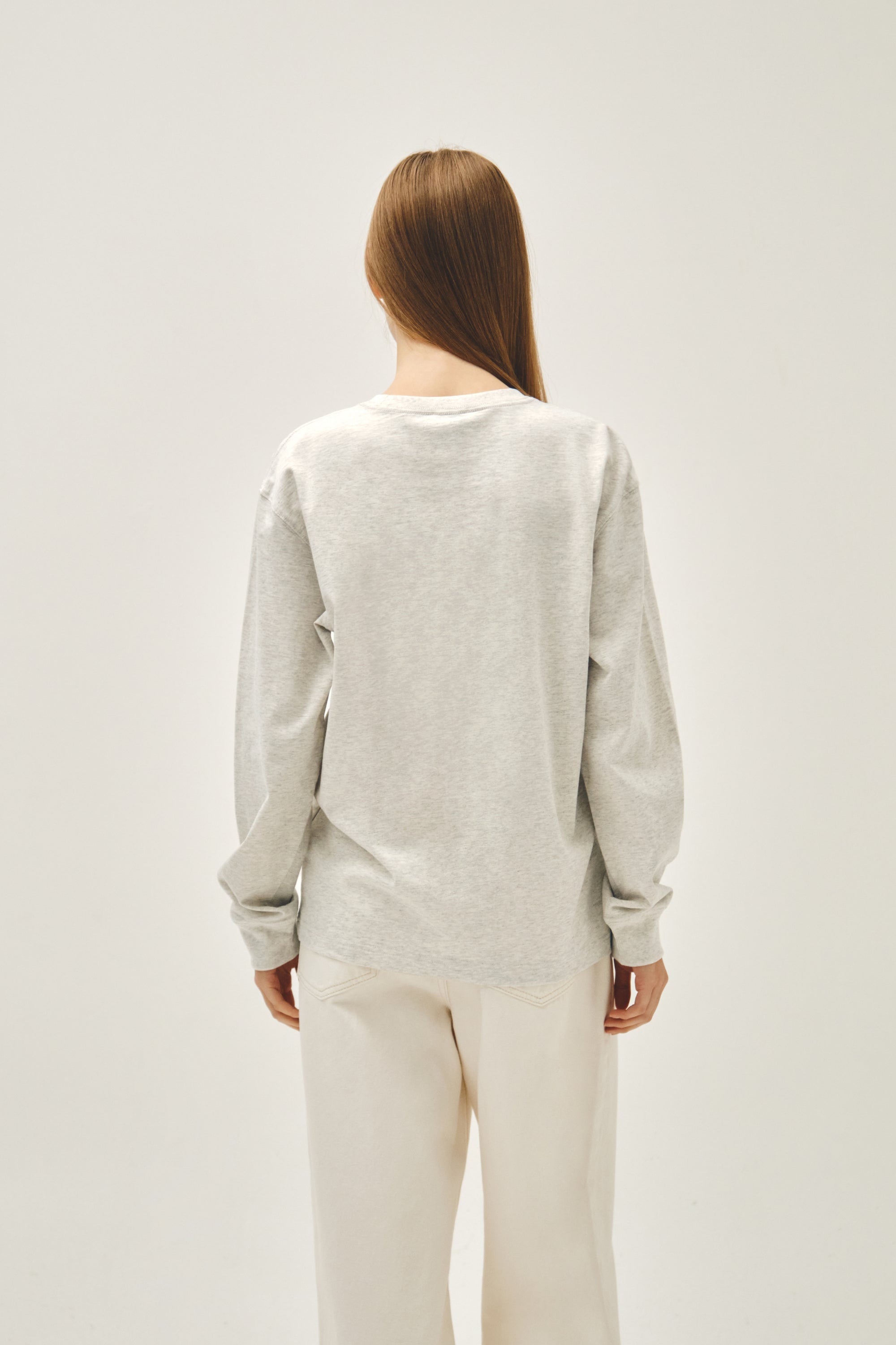 Crack Classic Logo Long Sleeve Tee Oatmeal