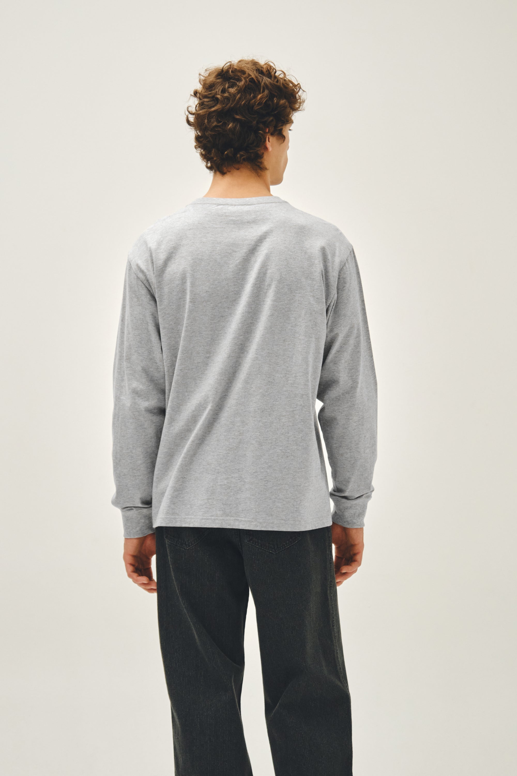 Doodle Classic Logo Long Sleeve Tee Heather Gray