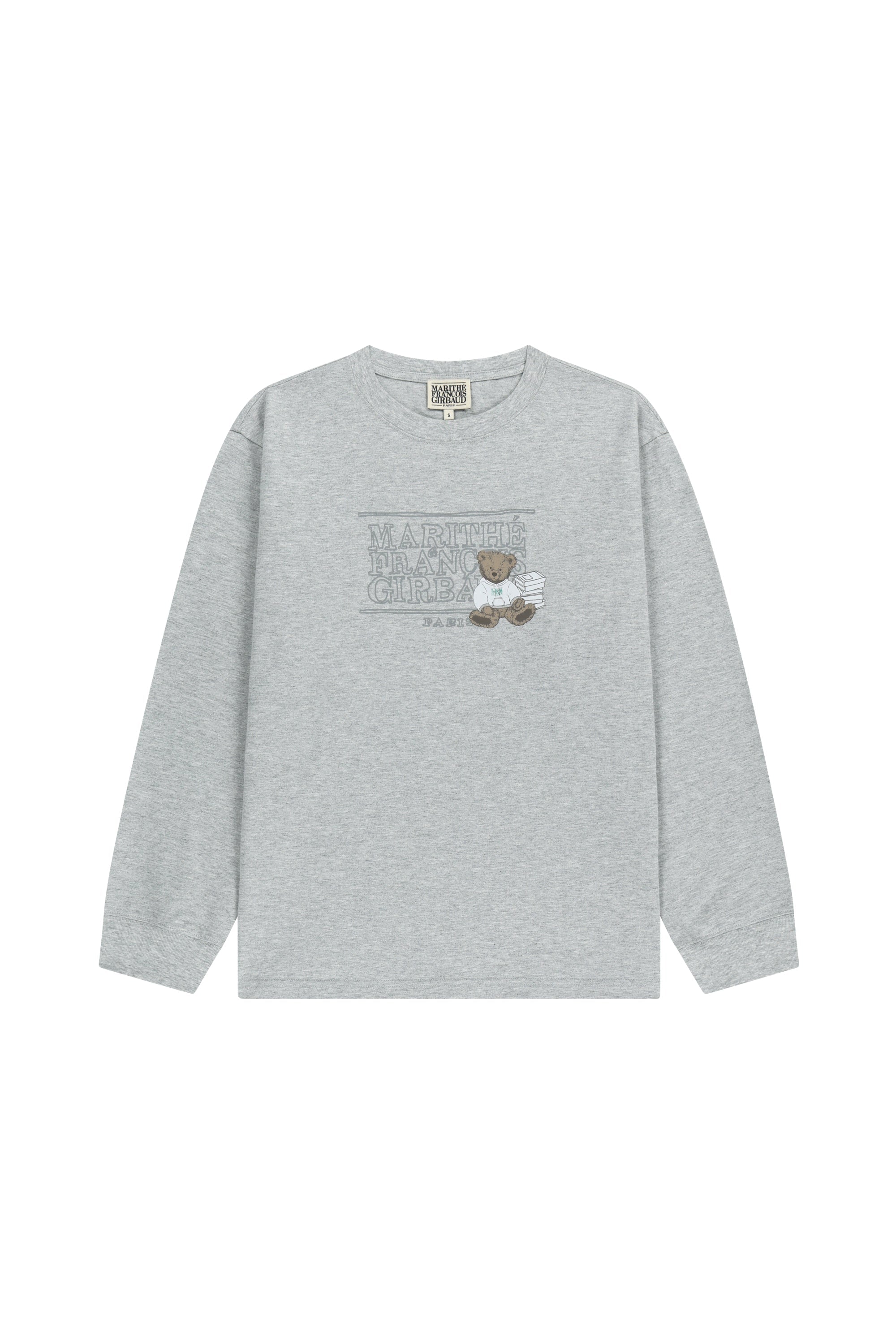 Doodle Classic Logo Long Sleeve Tee Heather Gray