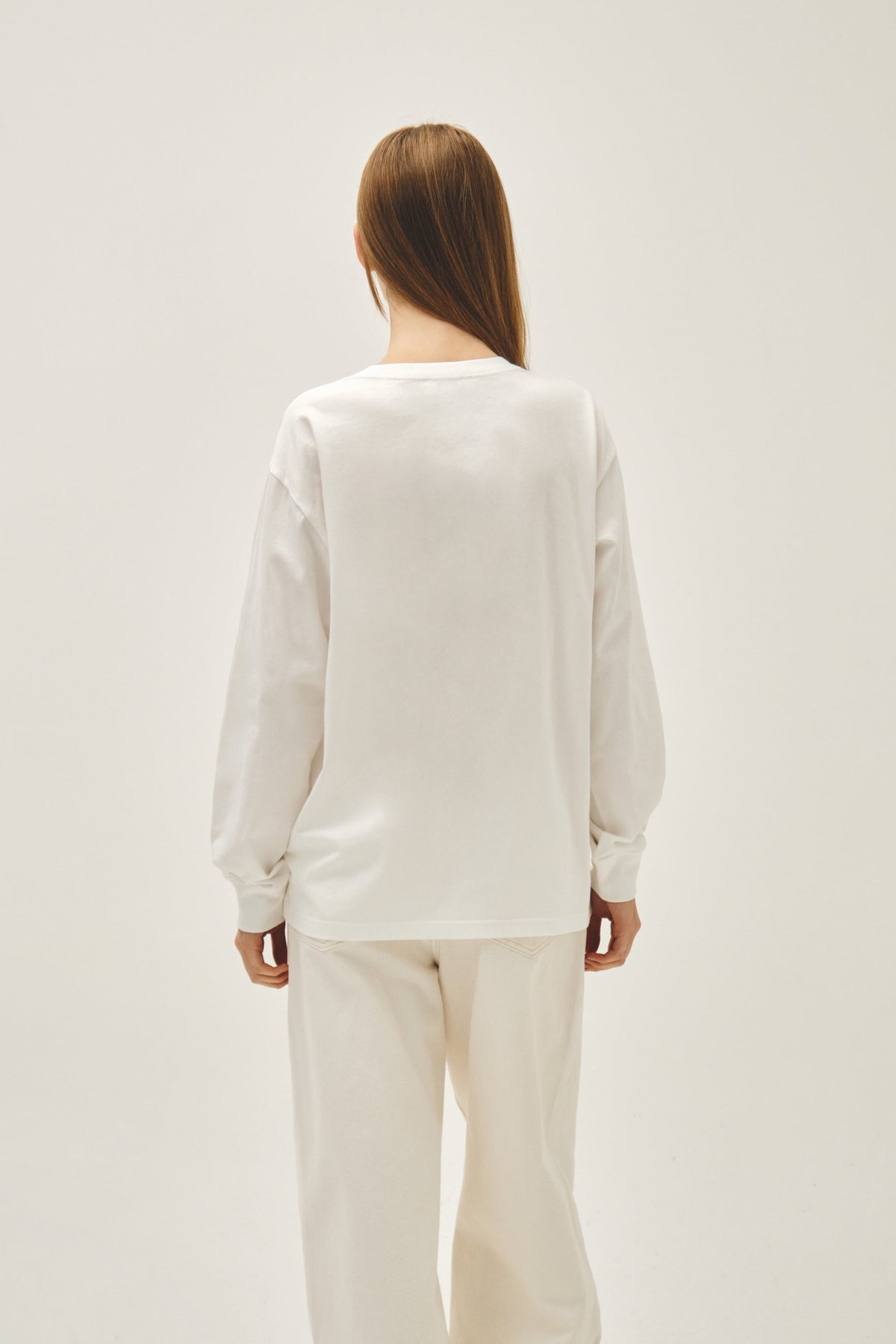Doodle Classic Logo Long Sleeve Tee White