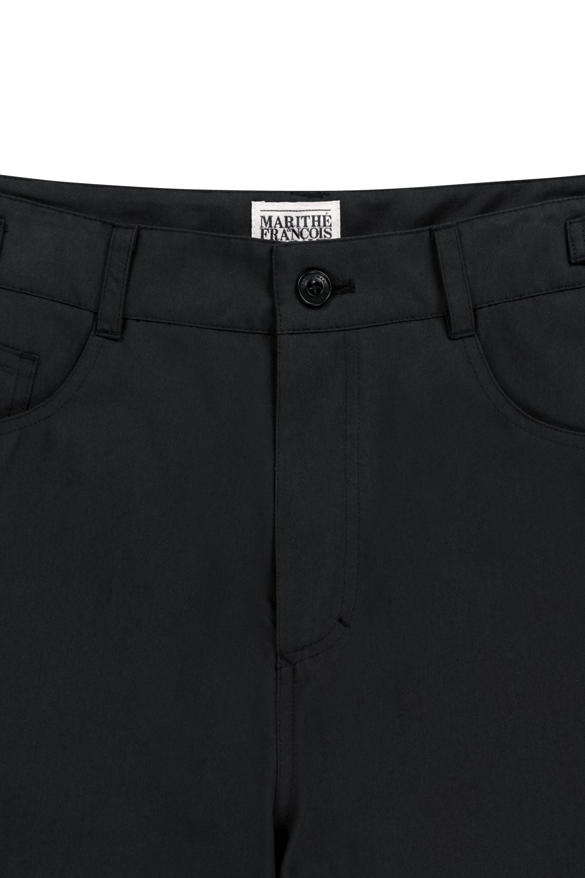 M Curved Chino Pants Black