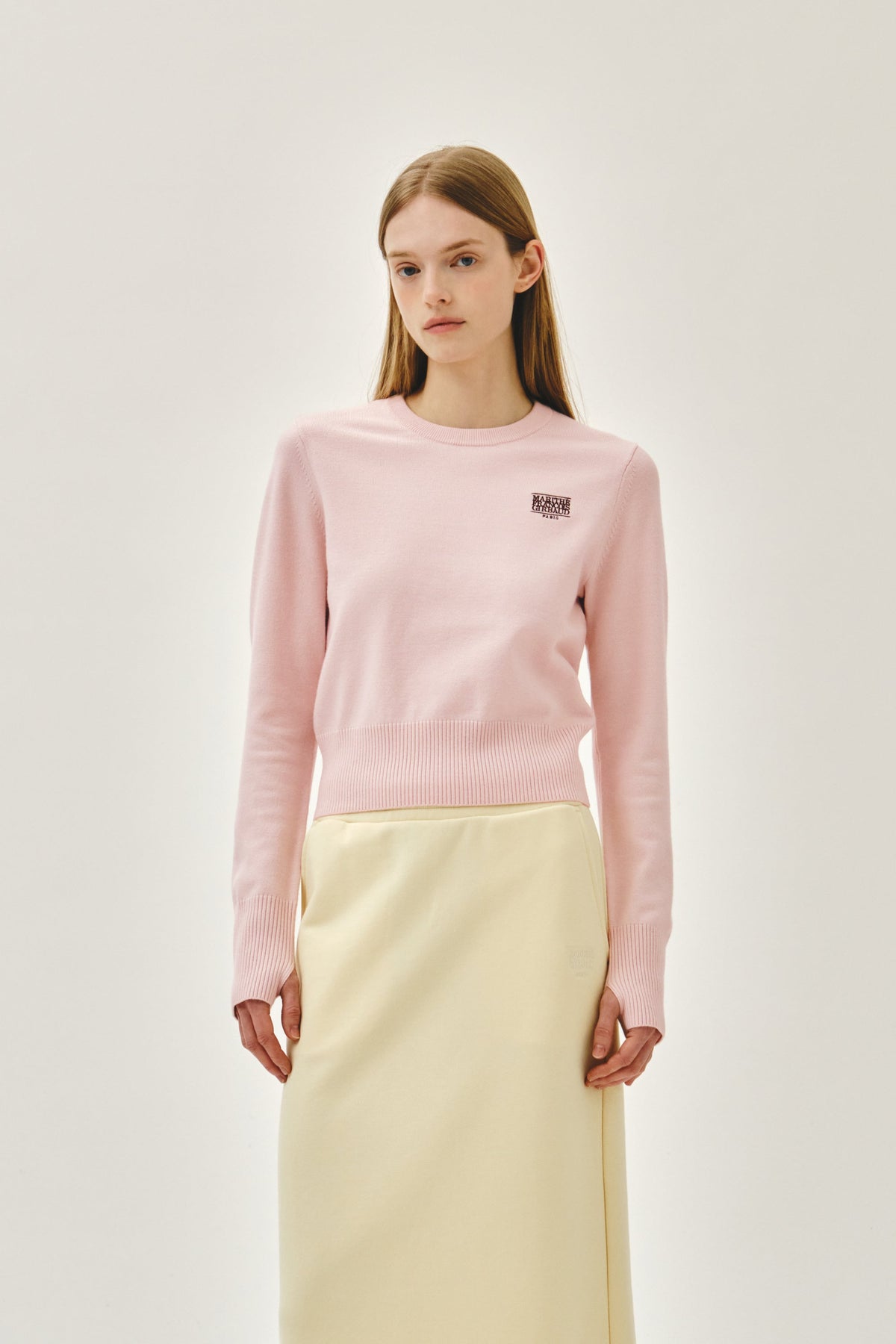 W CLASSIC LOGO SWEAT LONG SKIRT Butter