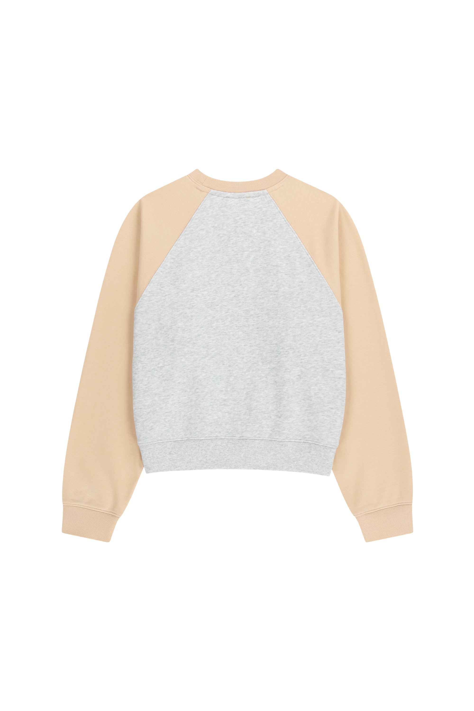 W Block Classic Logo Raglan Crop Sweatshirt Coral Pink