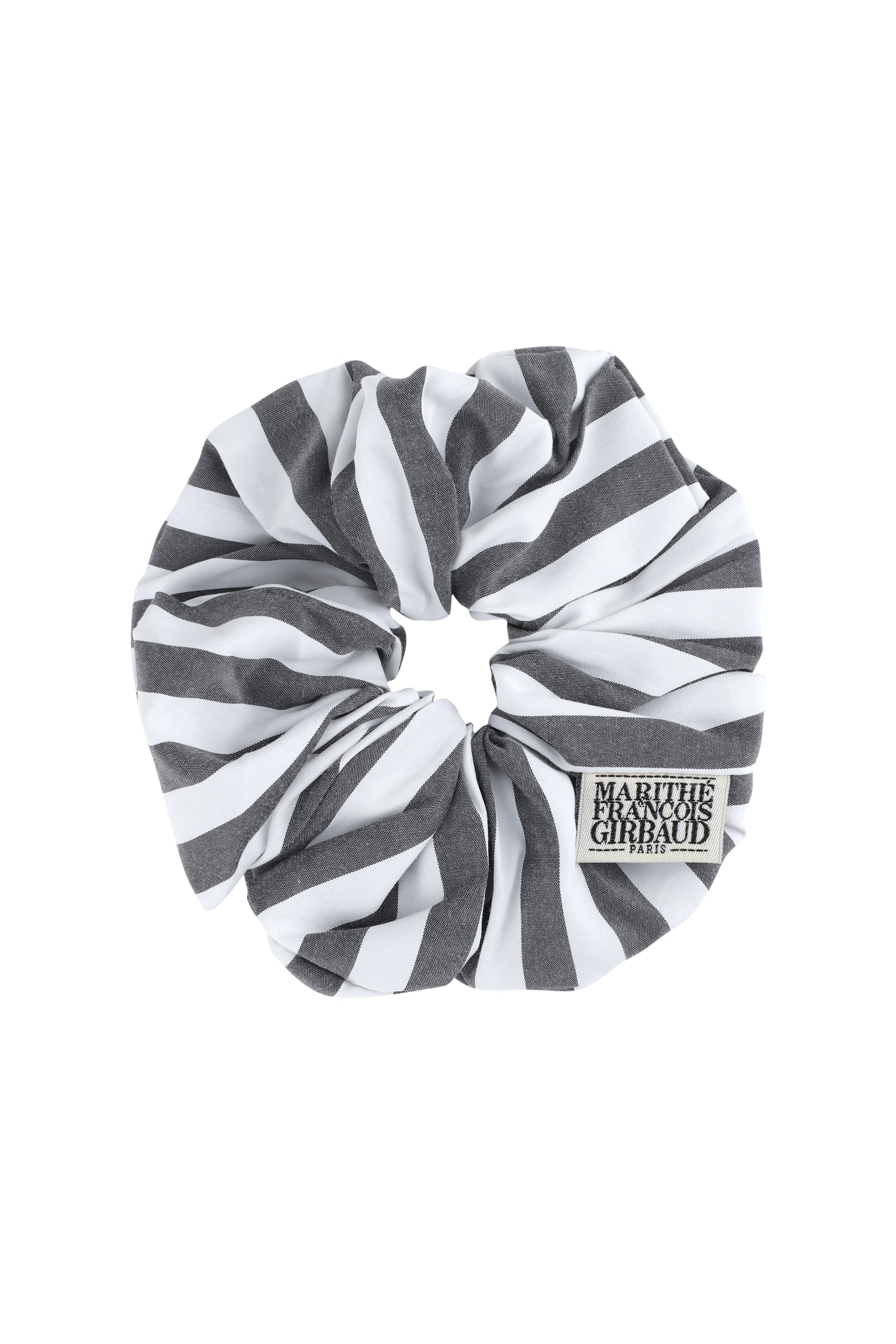 Classic Logo Stripe Hair Scrunchie Black