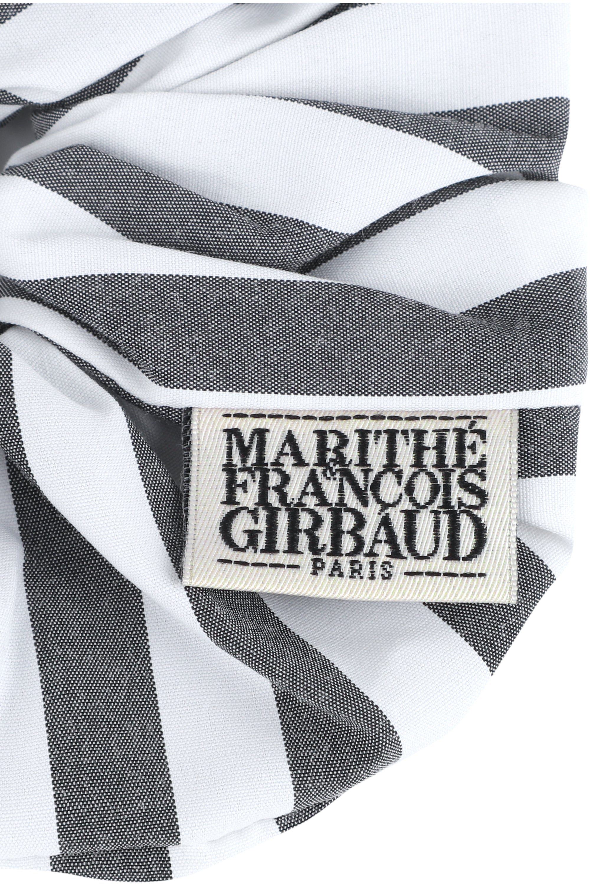 Classic Logo Stripe Hair Scrunchie Black