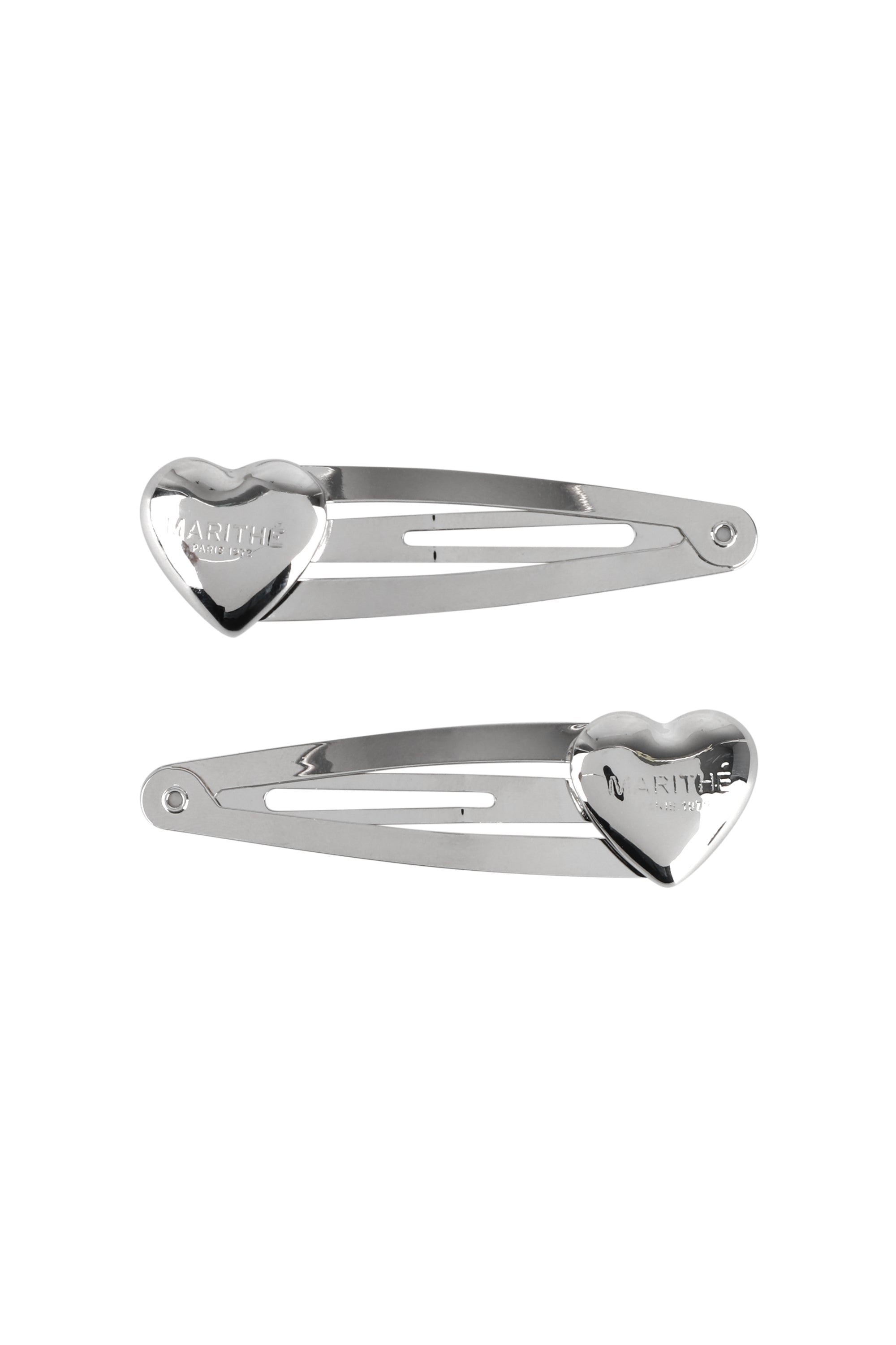 Regular Logo Heart Hair Pin 2Pack Silver