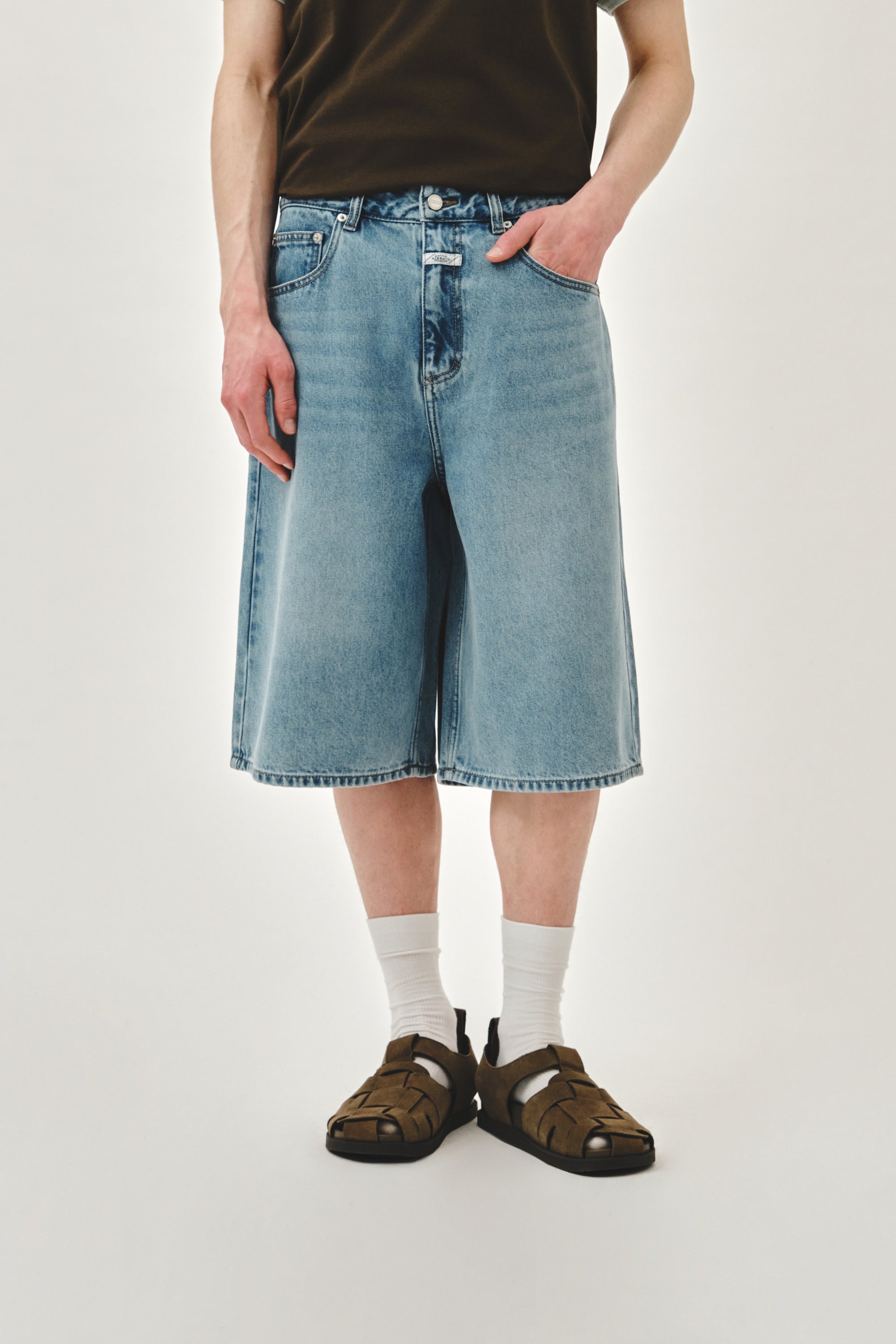 M Bermuda Denim Pants Light Blue