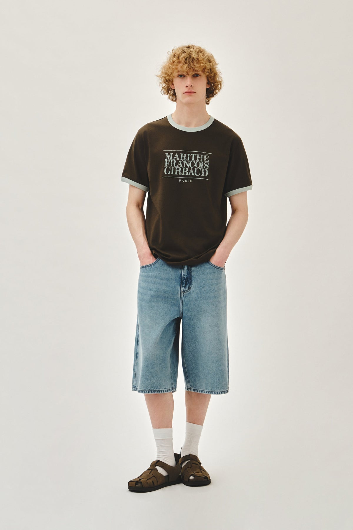 M Bermuda Denim Pants Light Blue