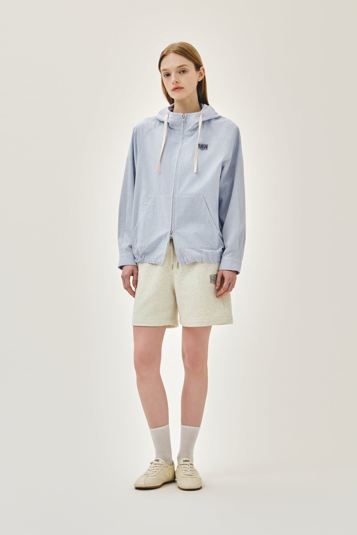 Cl Hooded Pattern Jacket Stripe