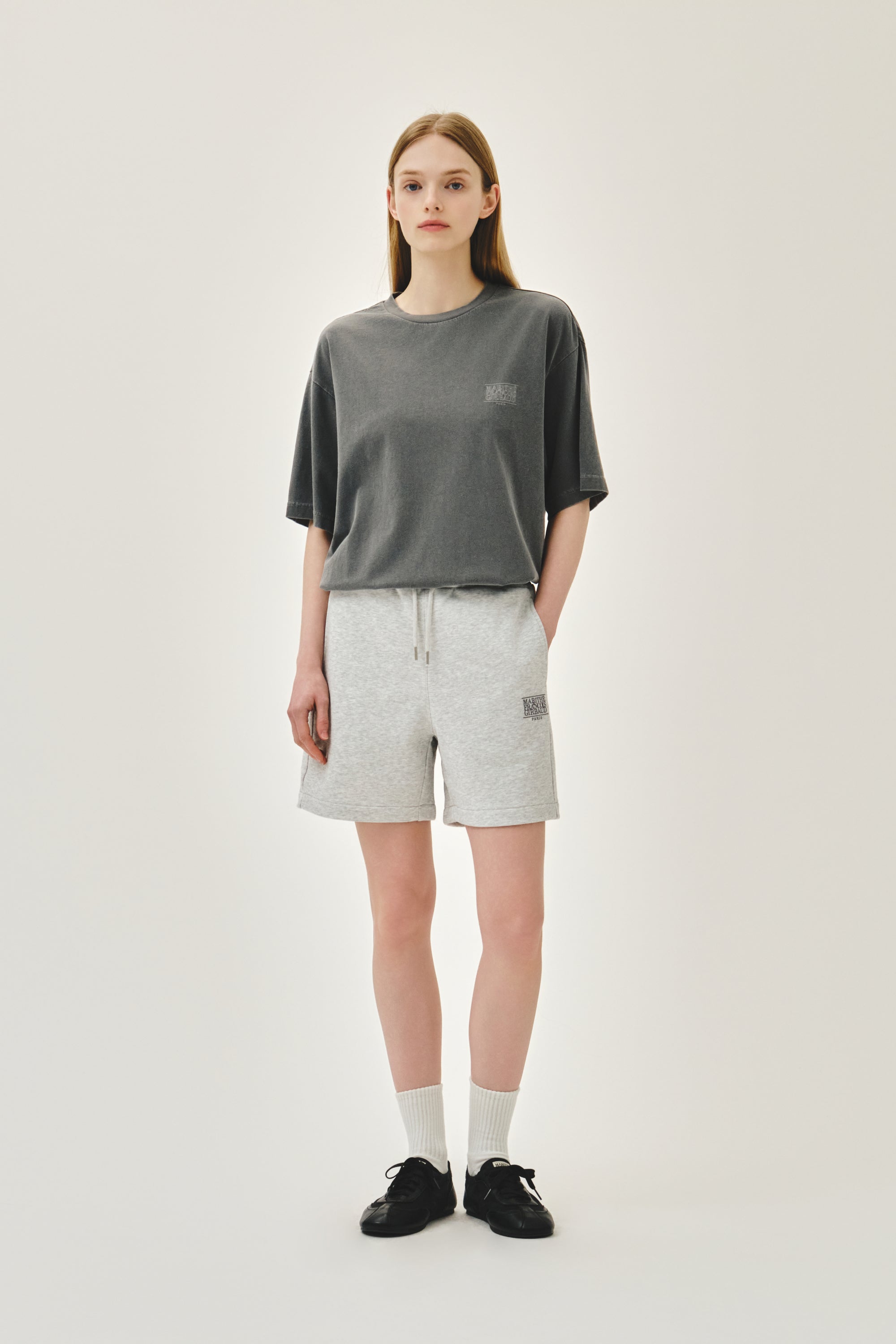 Classic Logo Sweat Shorts Light Heather Gray