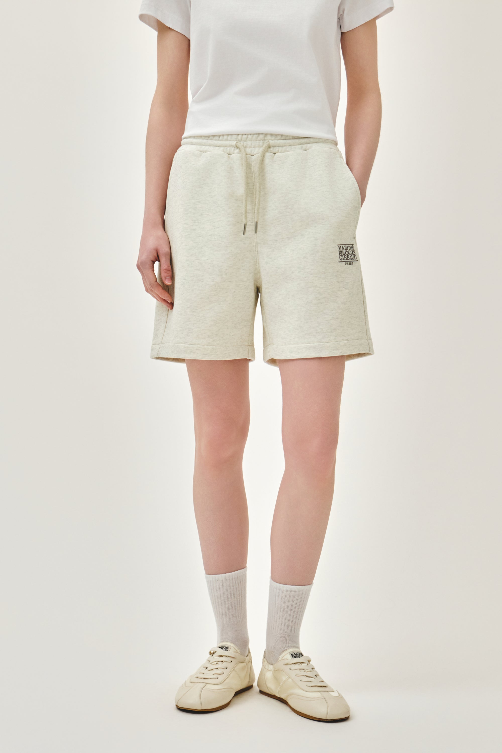 Classic Logo Sweat Shorts Oatmeal