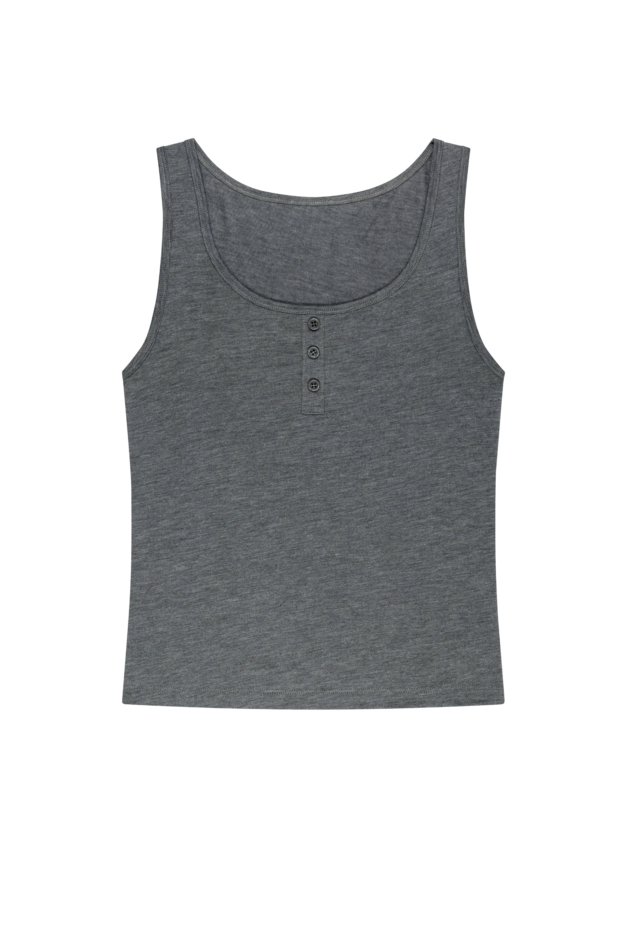 W Layered Sleeveless Heather Charcoal