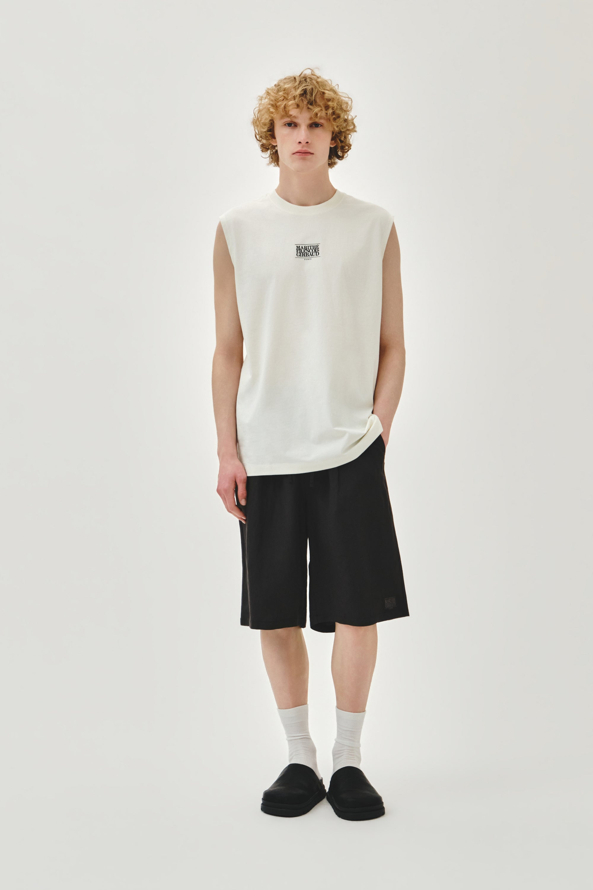 Sorona Cool Small Classic Logo Sleeveless Ivory