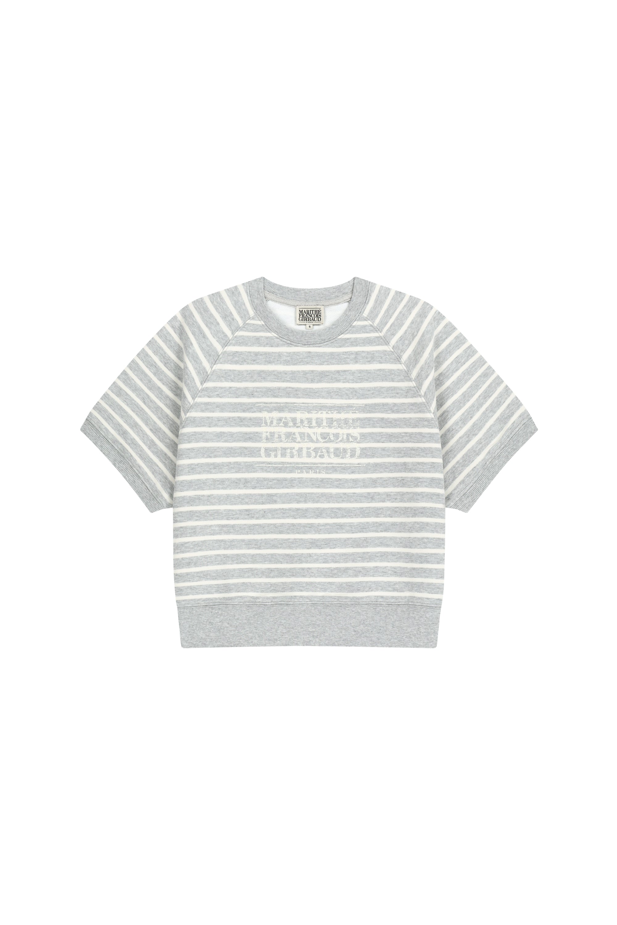 W Vintage Classic Logo Half Sweatshirt Heather Gray