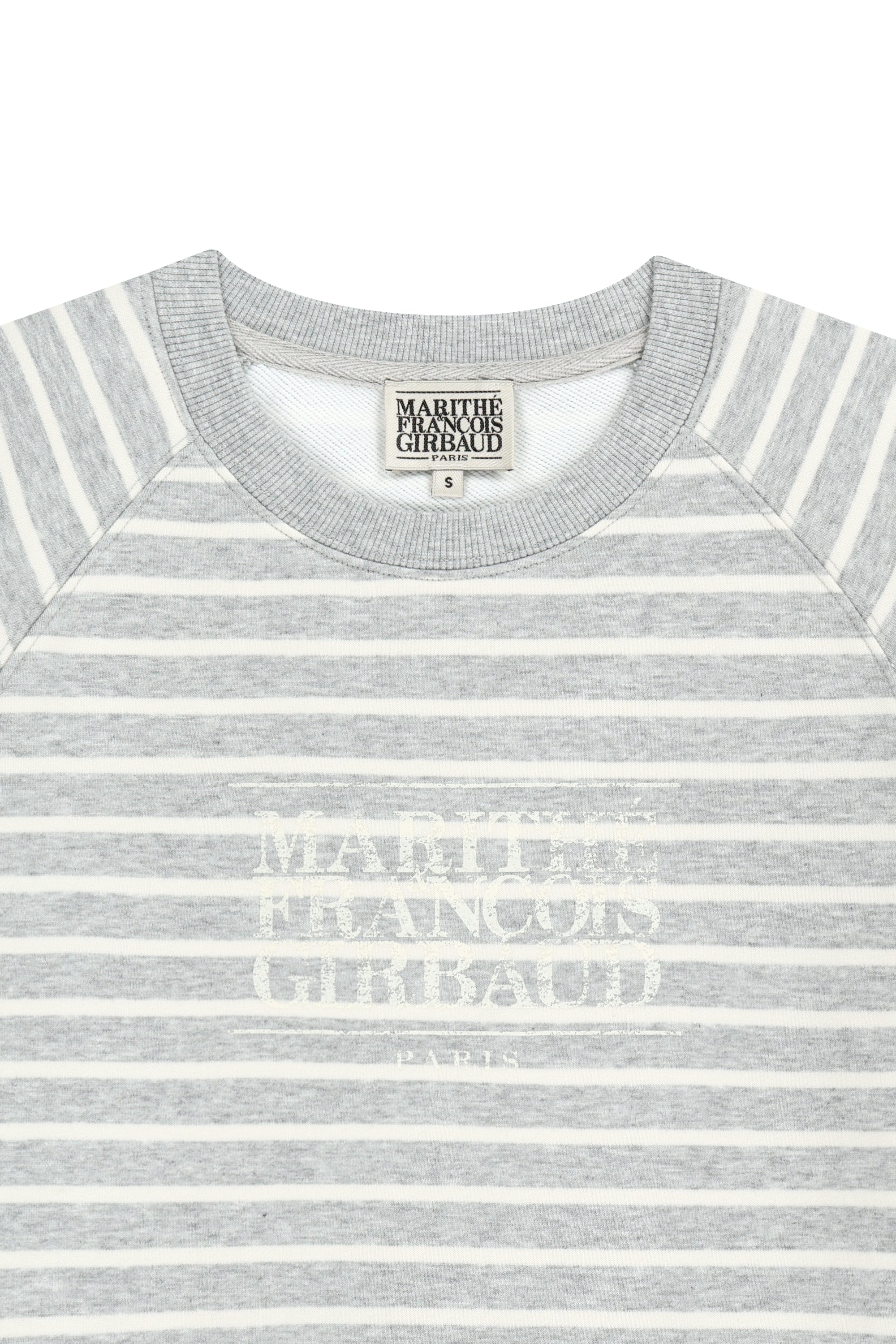 W Vintage Classic Logo Half Sweatshirt Heather Gray