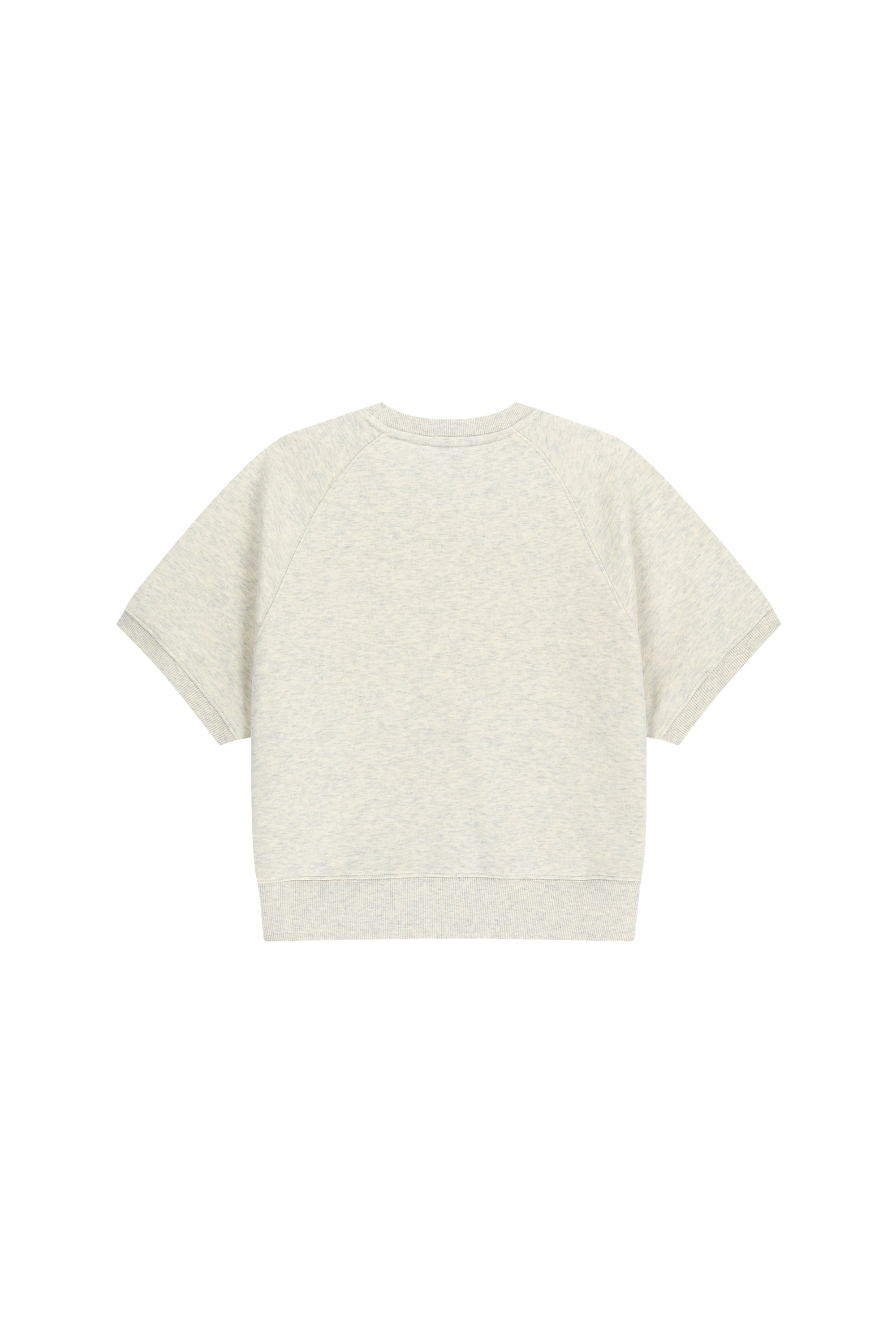 W Vintage Classic Logo Half Sweatshirt Oatmeal