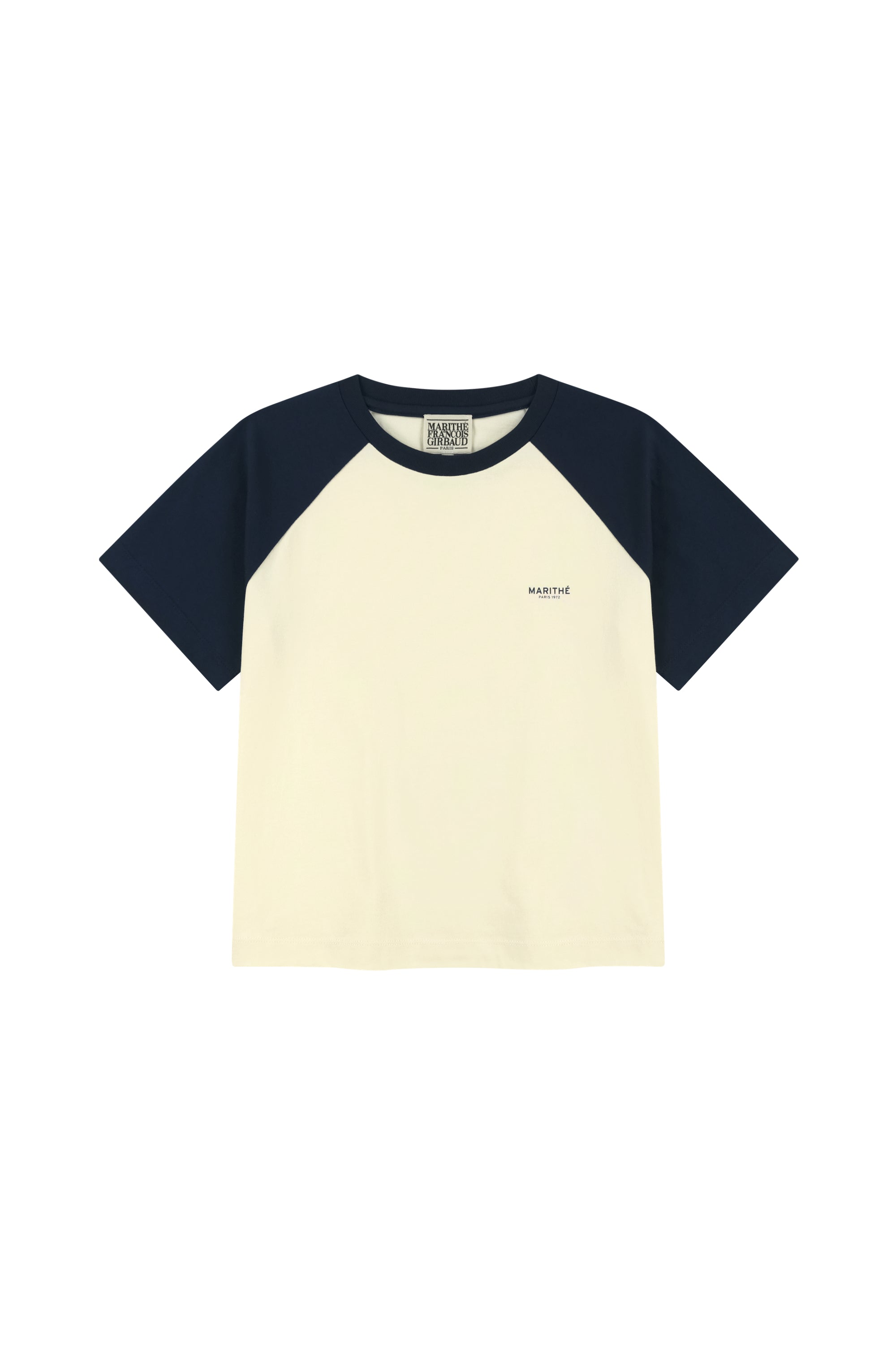 W Small Regular Logo Raglan Crop Tee Navy
