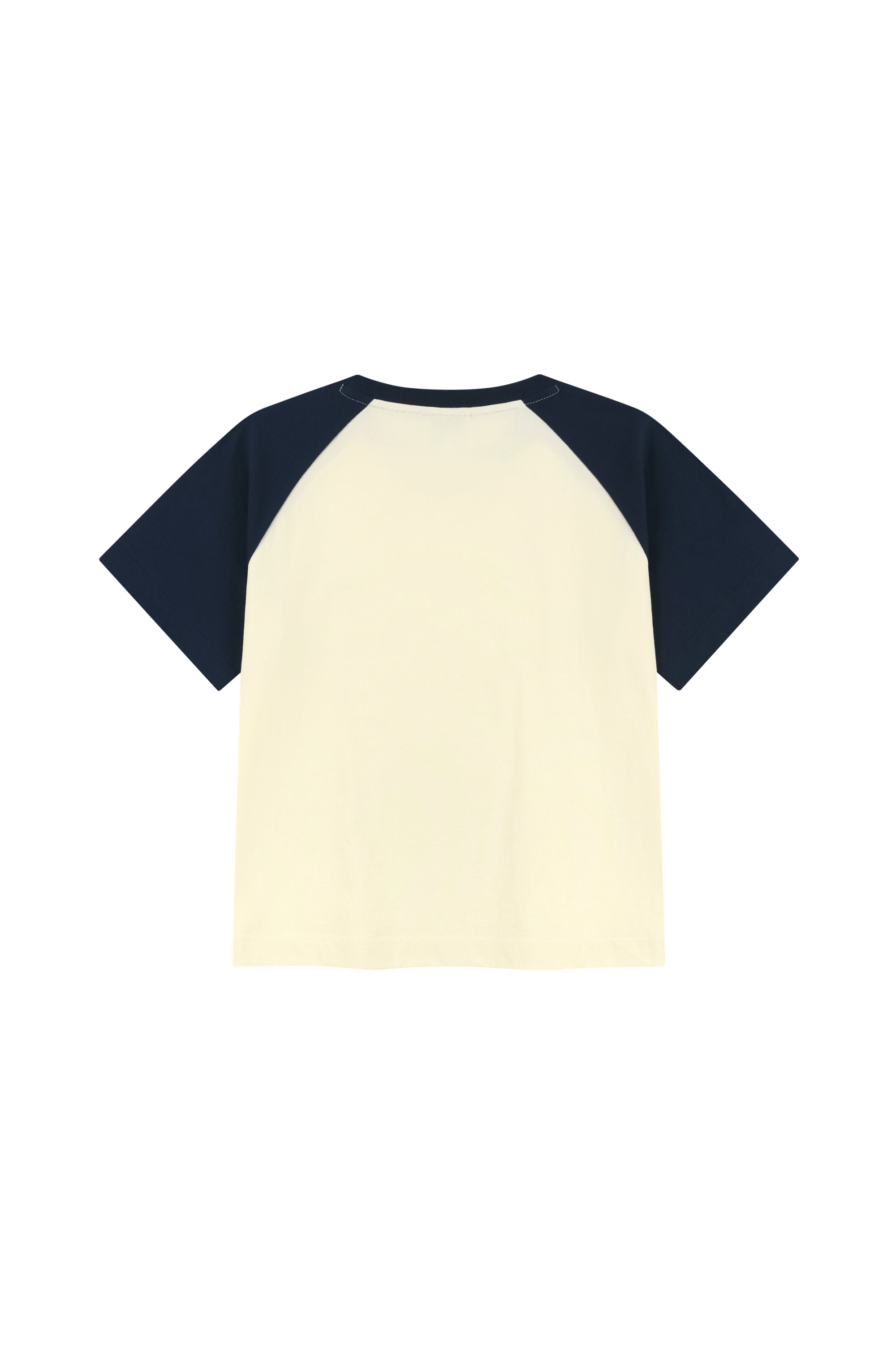 W Small Regular Logo Raglan Crop Tee Navy