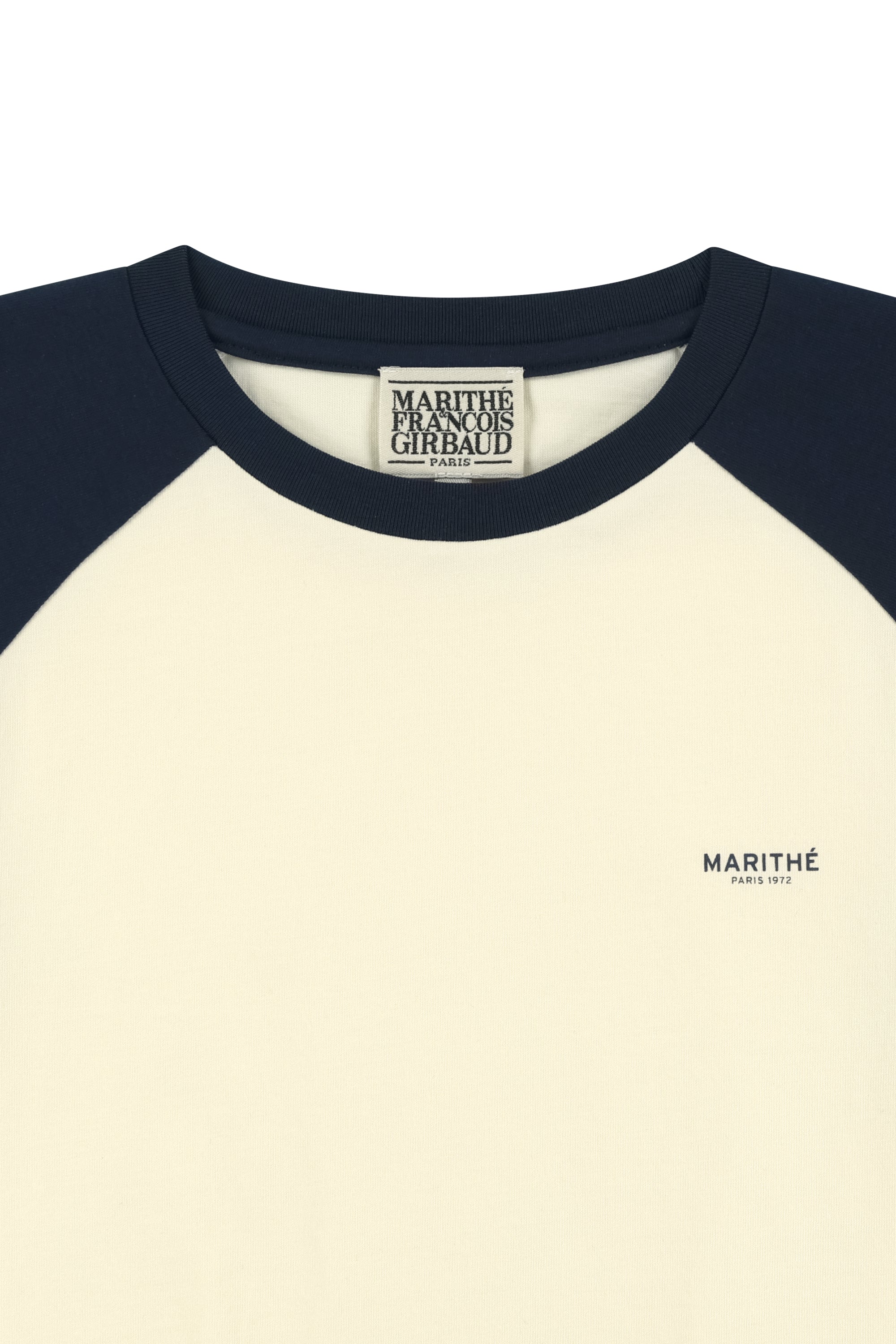 W Small Regular Logo Raglan Crop Tee Navy