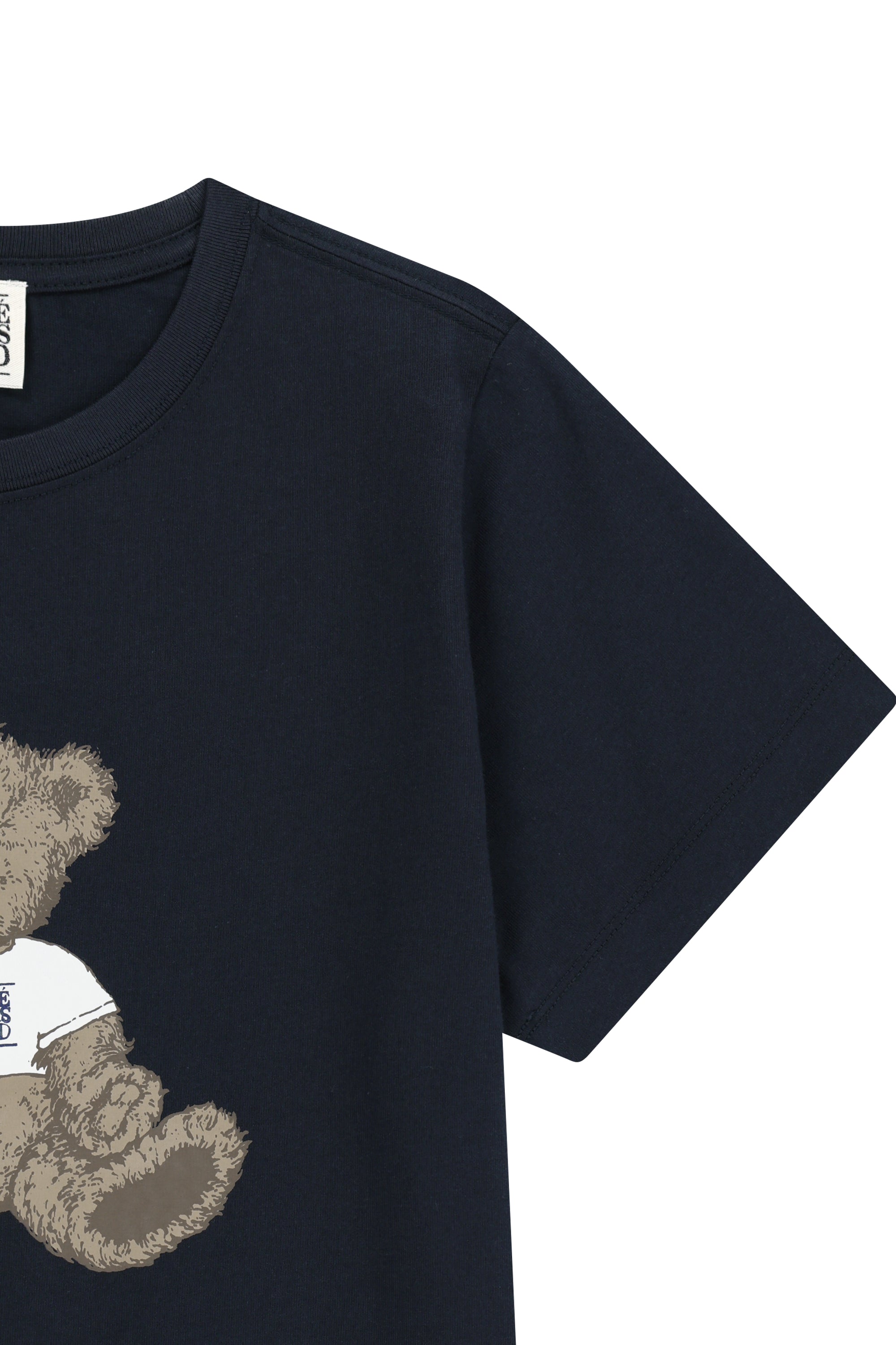 W Doodle Bear Tee Navy