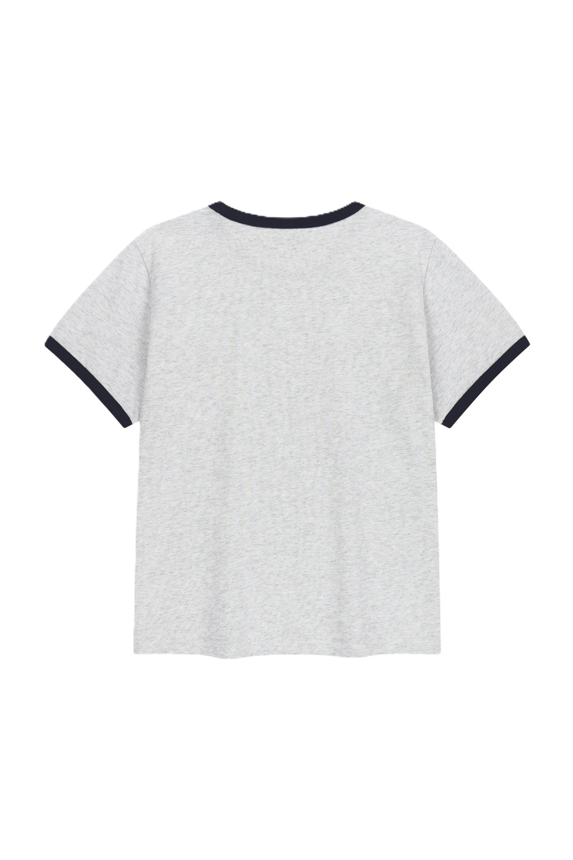 W Paris Graphic Ringer Tee Light Heather Gray