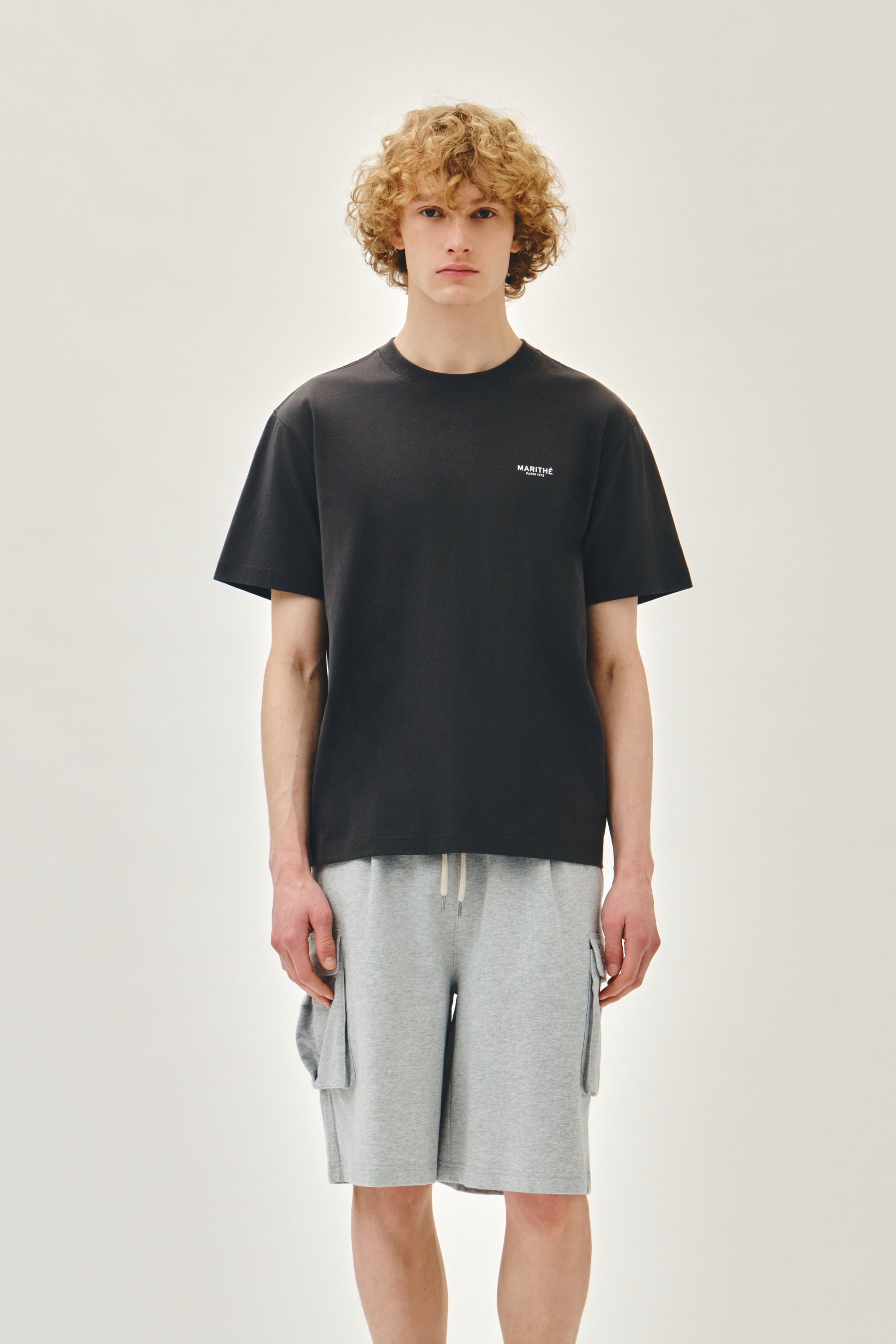 Small Regular Logo Tee Charcoal