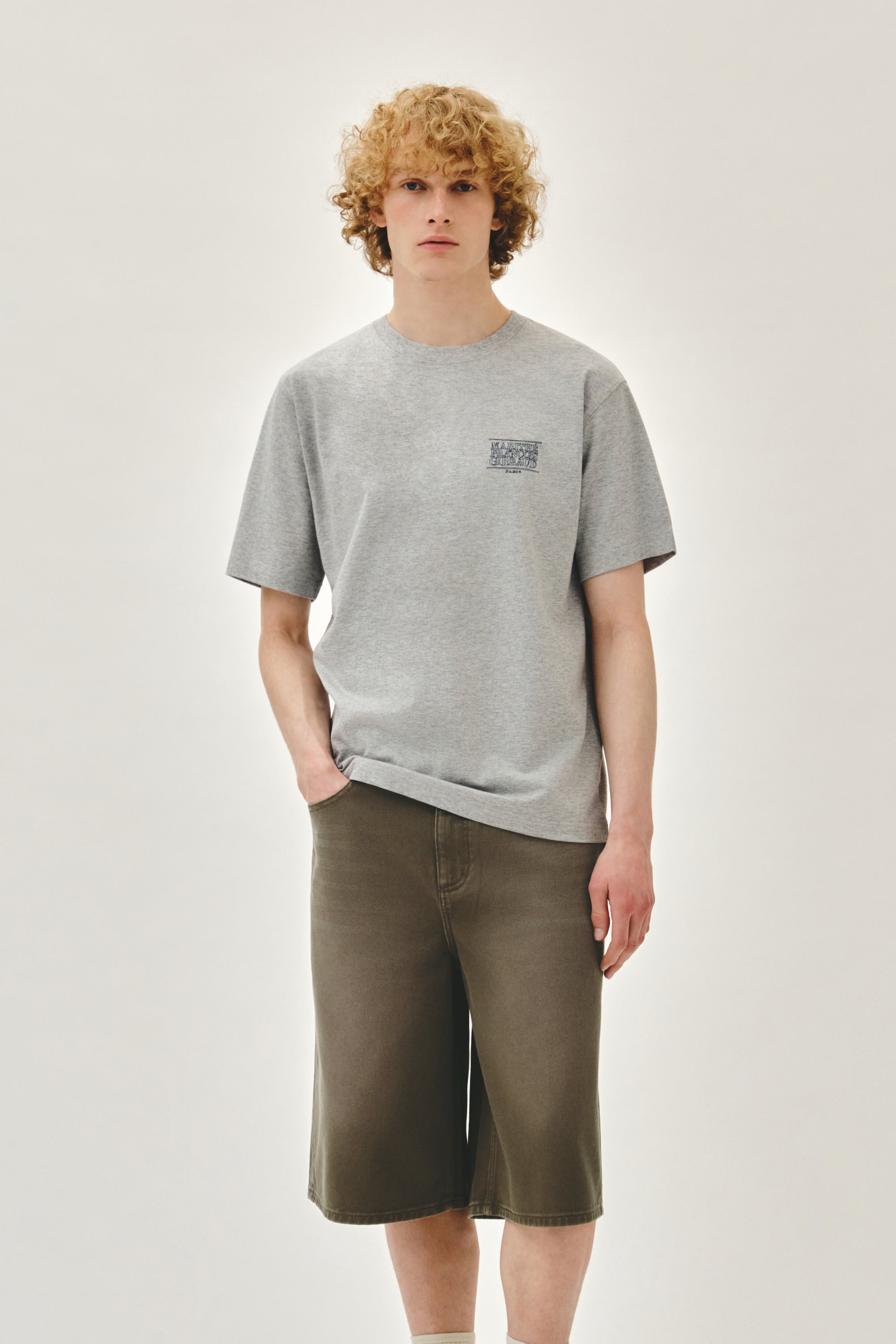 Doodle Bear Tee Heather Gray