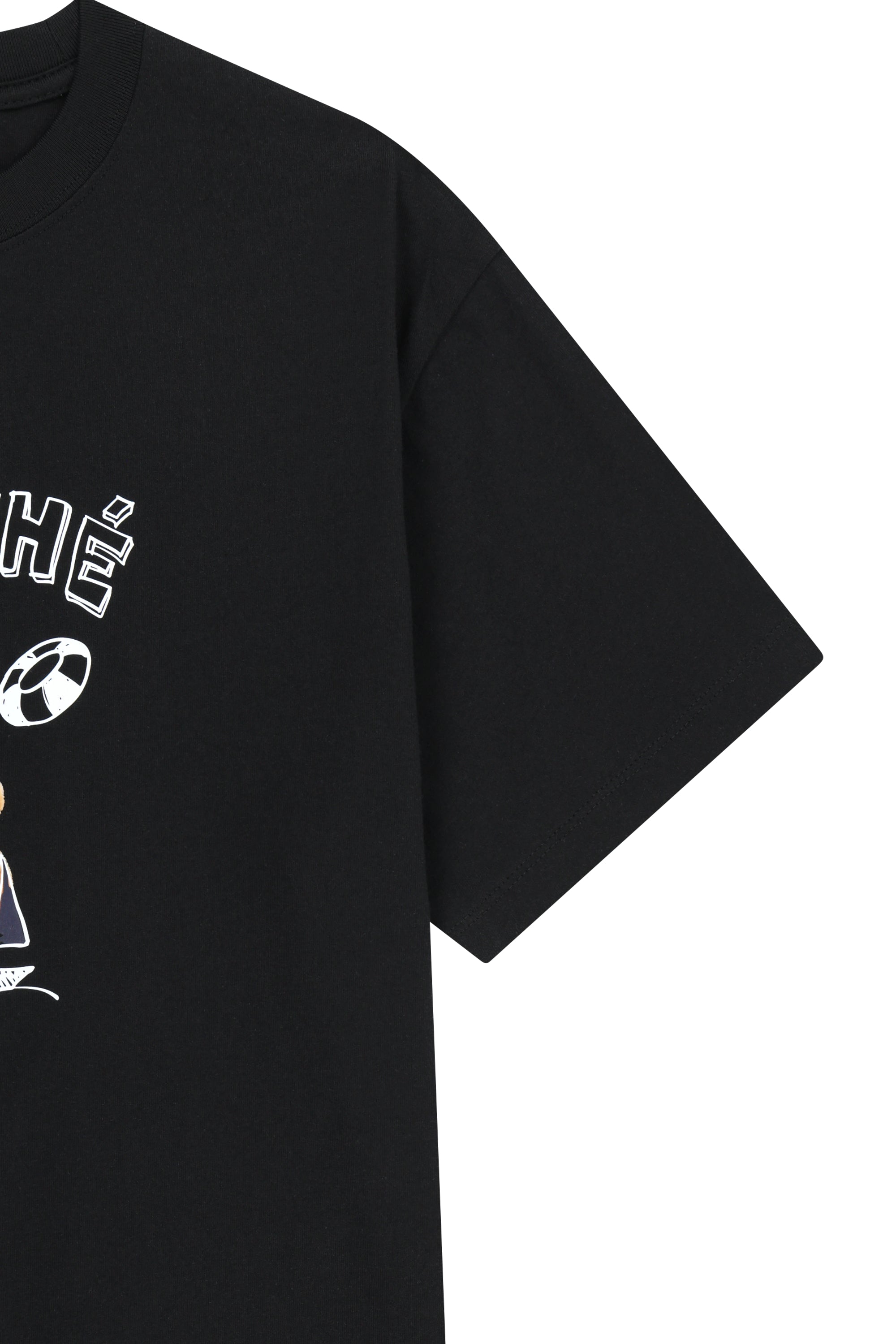 Marine Drawing Doodle Graphic Tee Black
