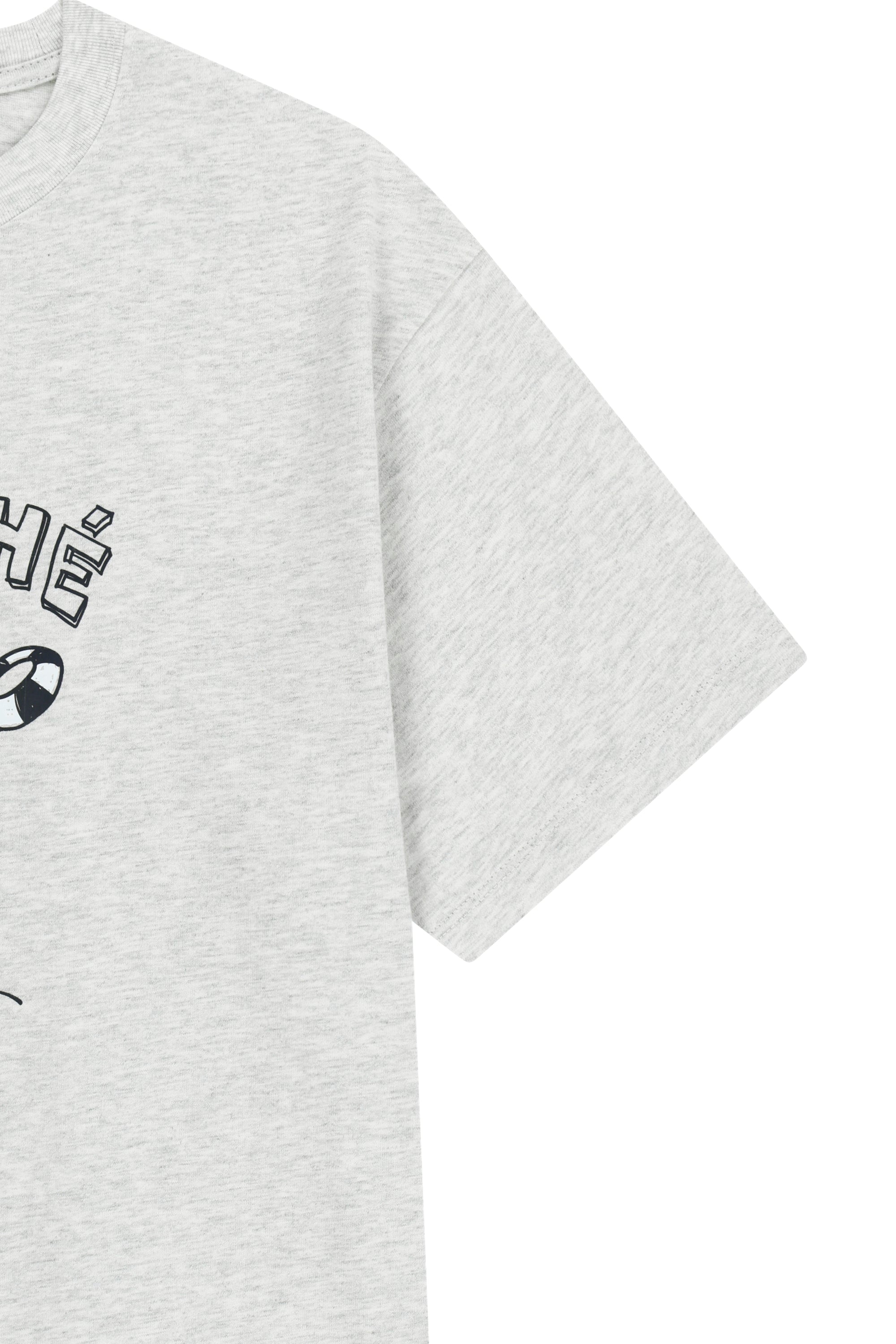 Marine Drawing Doodle Graphic Tee Light Heather Gray