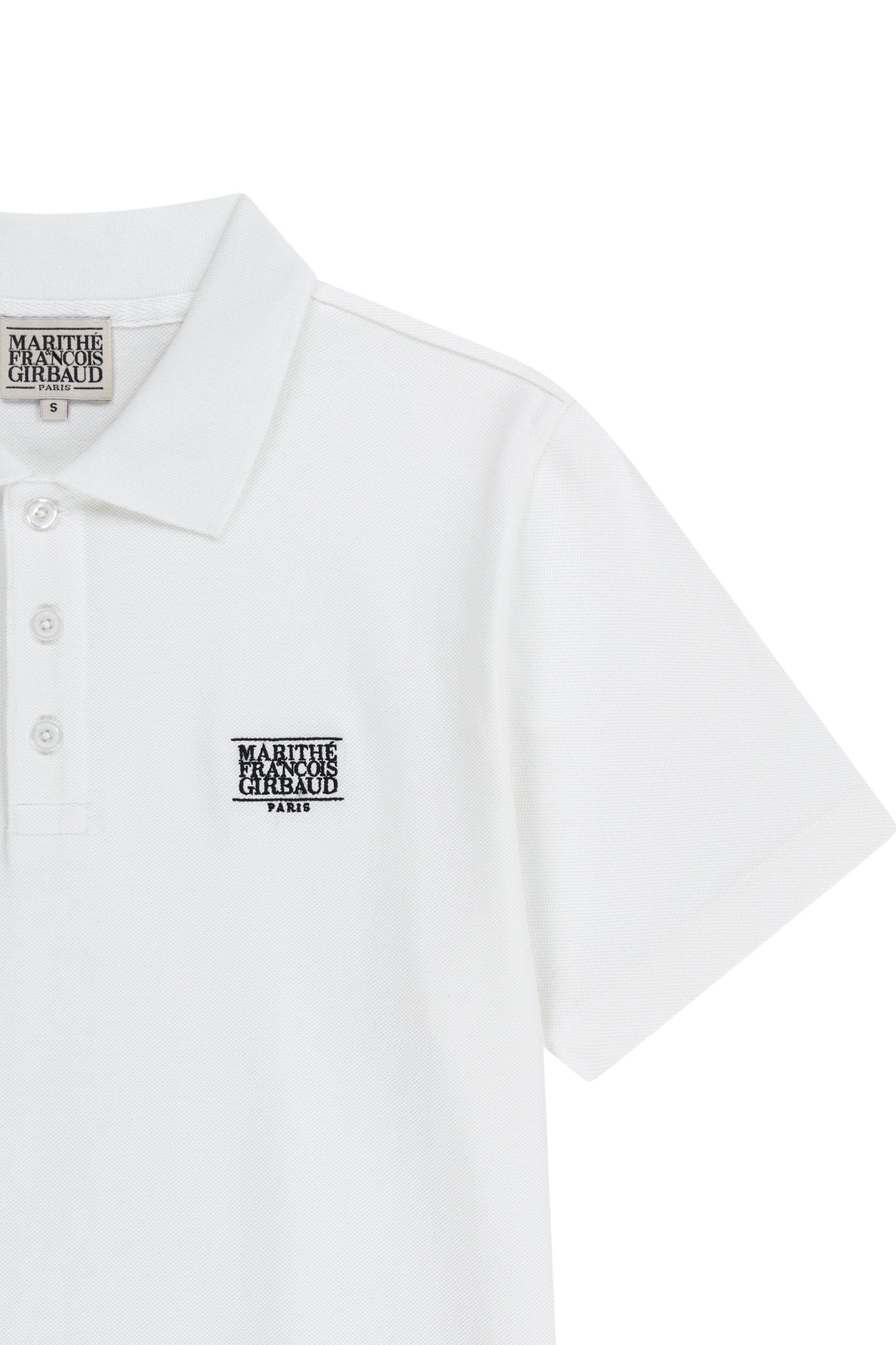 Small Classic Logo PK Collar Tee White