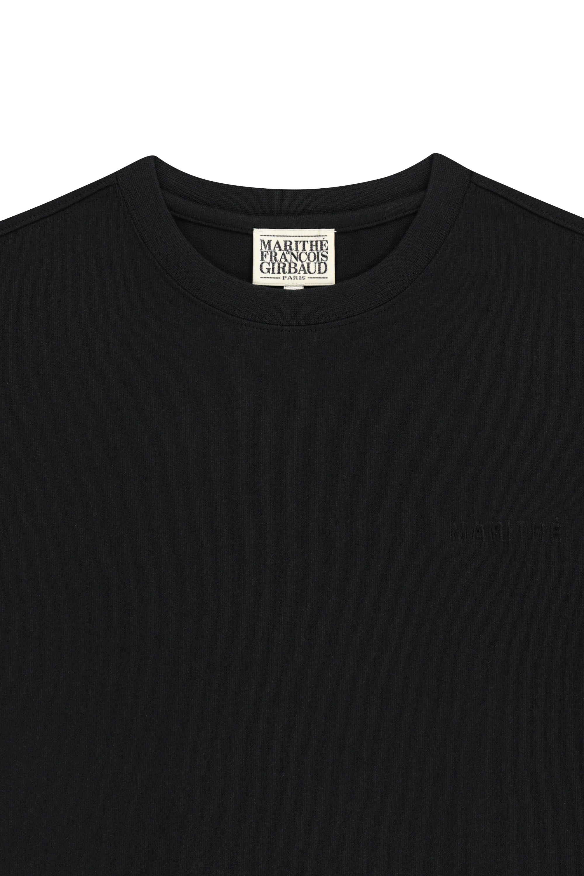 Semi Oversized Embo Logo Tee Black