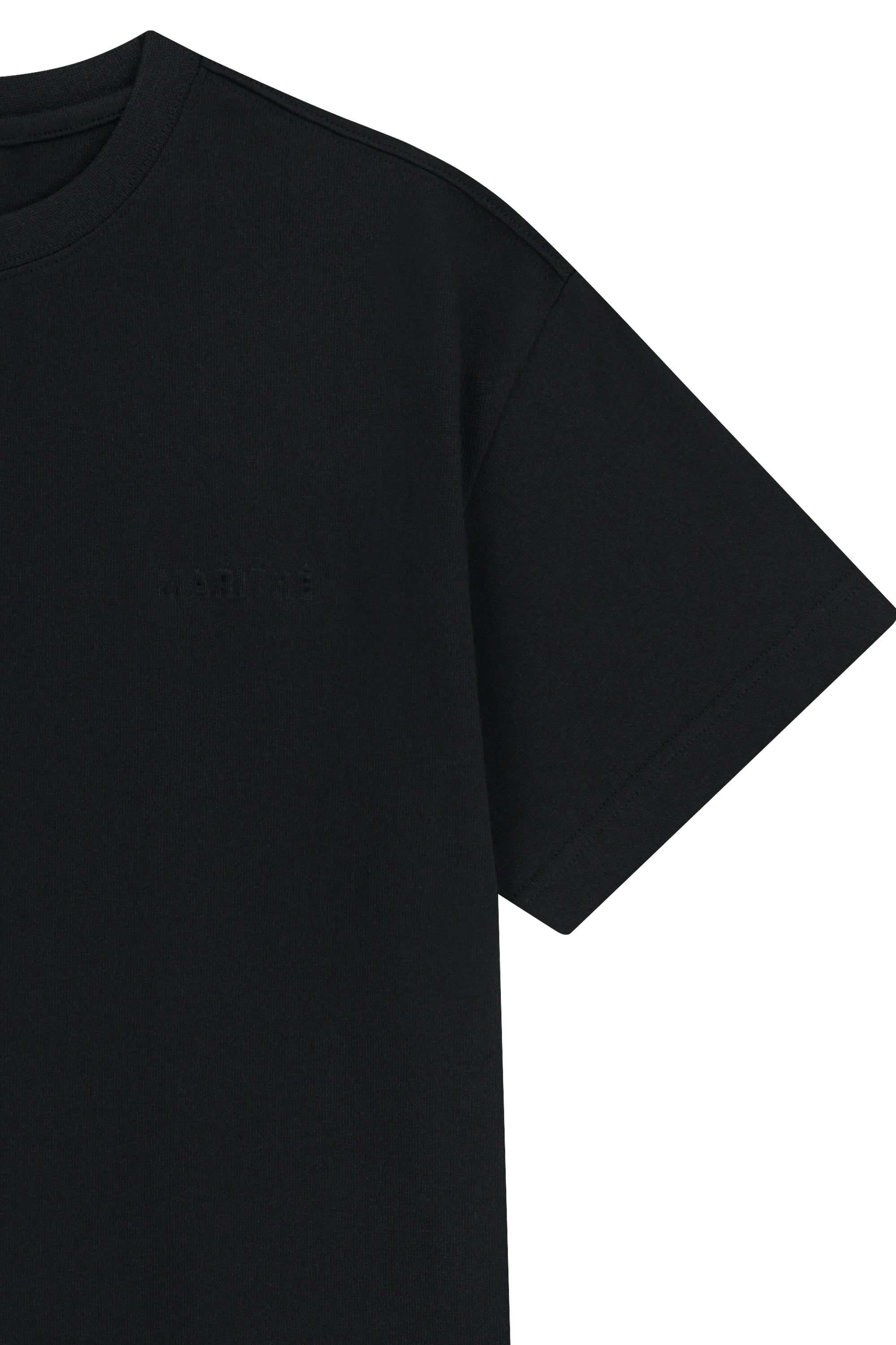 Semi Oversized Embo Logo Tee Black