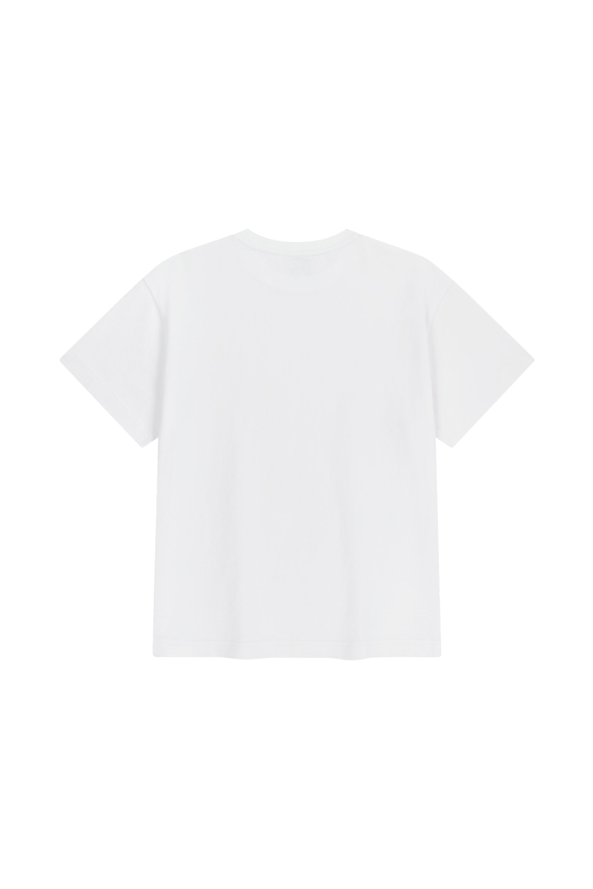 Semi Oversized Embo Logo Tee White