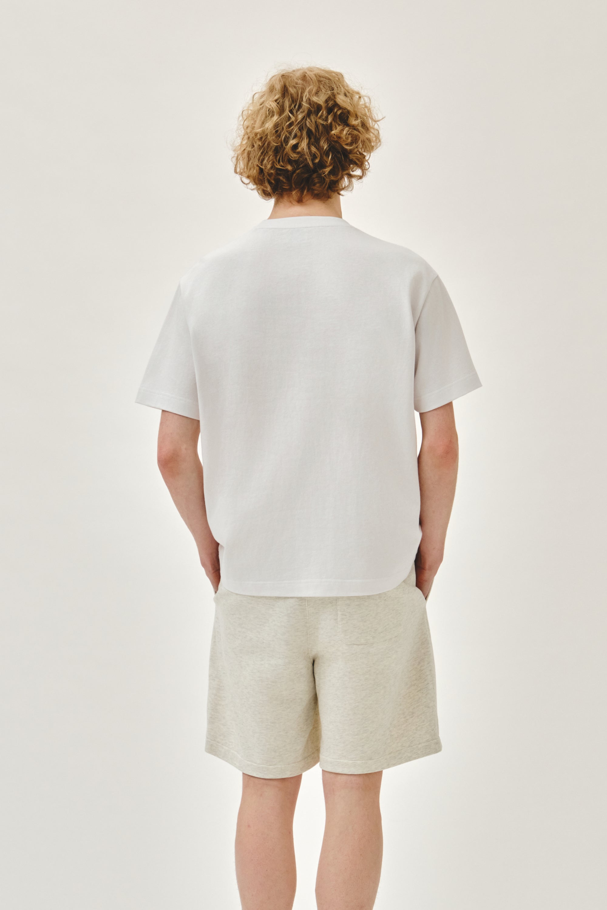 Semi Oversized Embo Logo Tee White