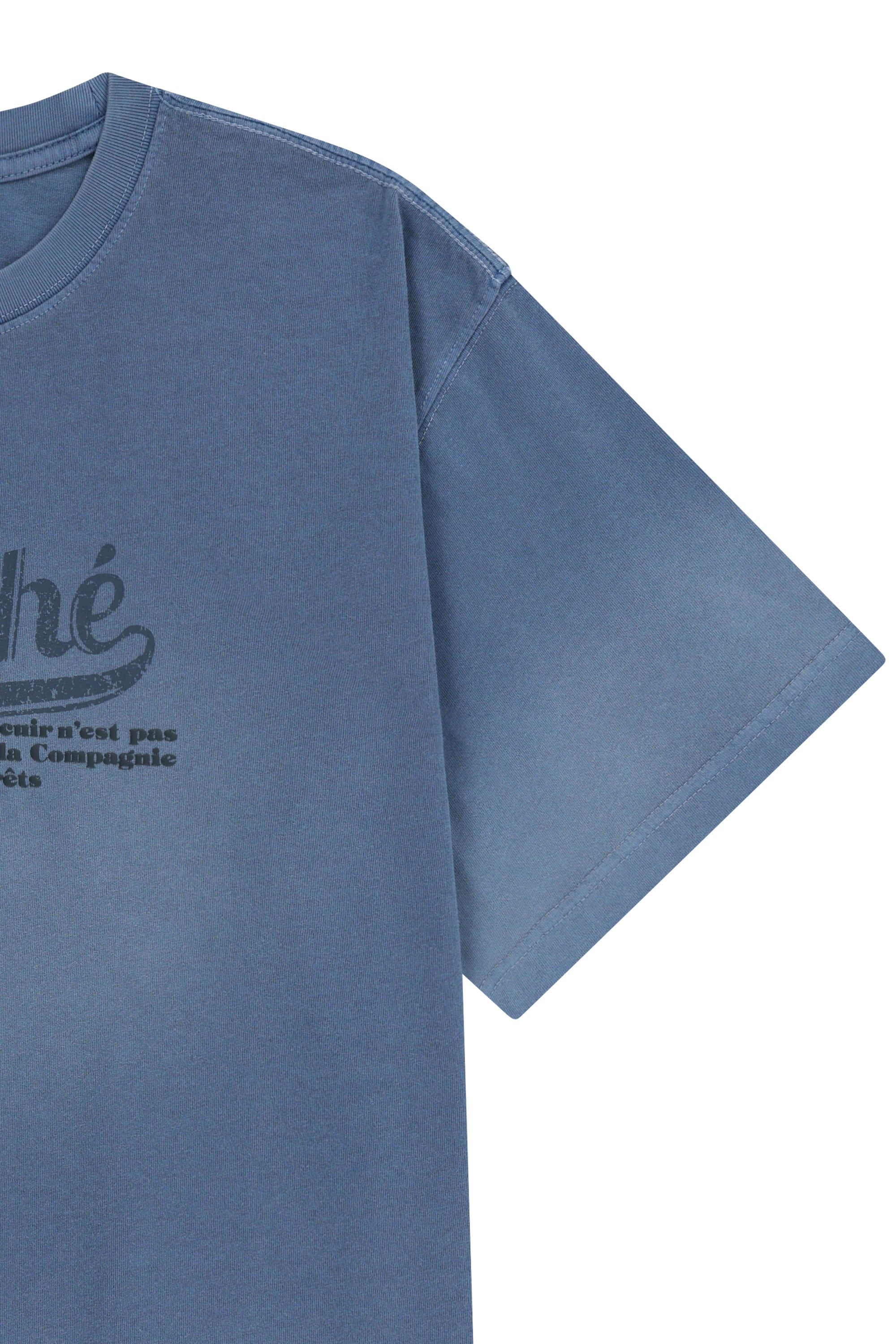 Gradation Oversized Dyeing Tee Blue