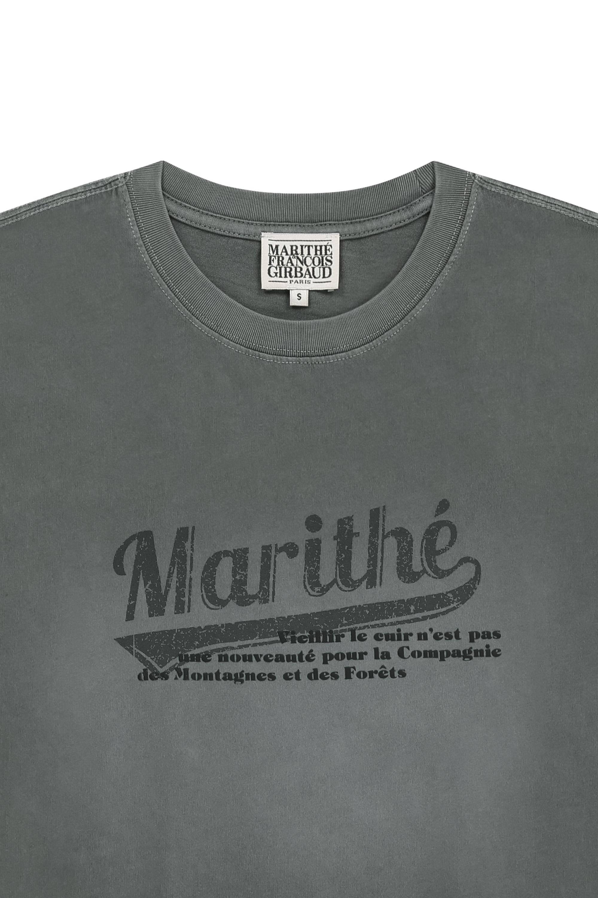 Gradation Oversized Dyeing Tee Charcoal