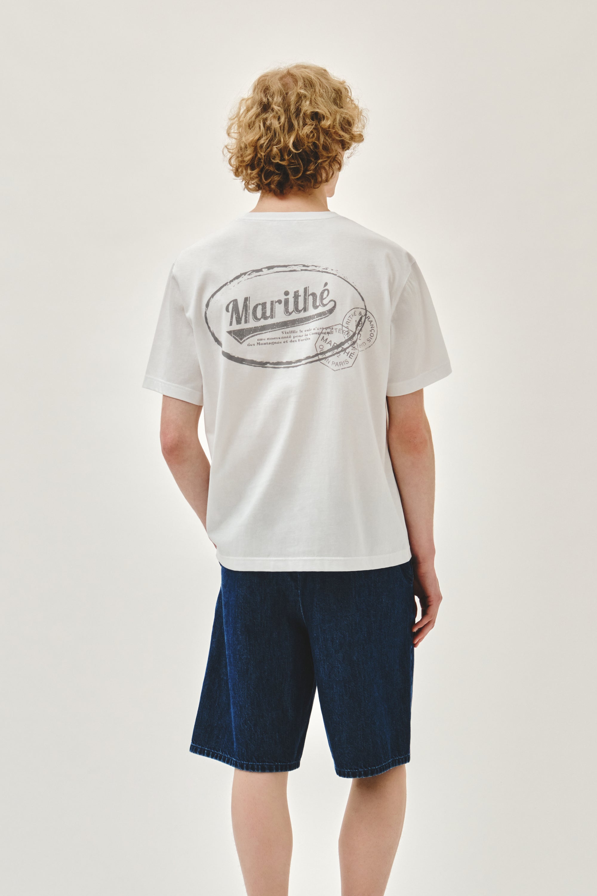 Vintage Logo Typo Tee White