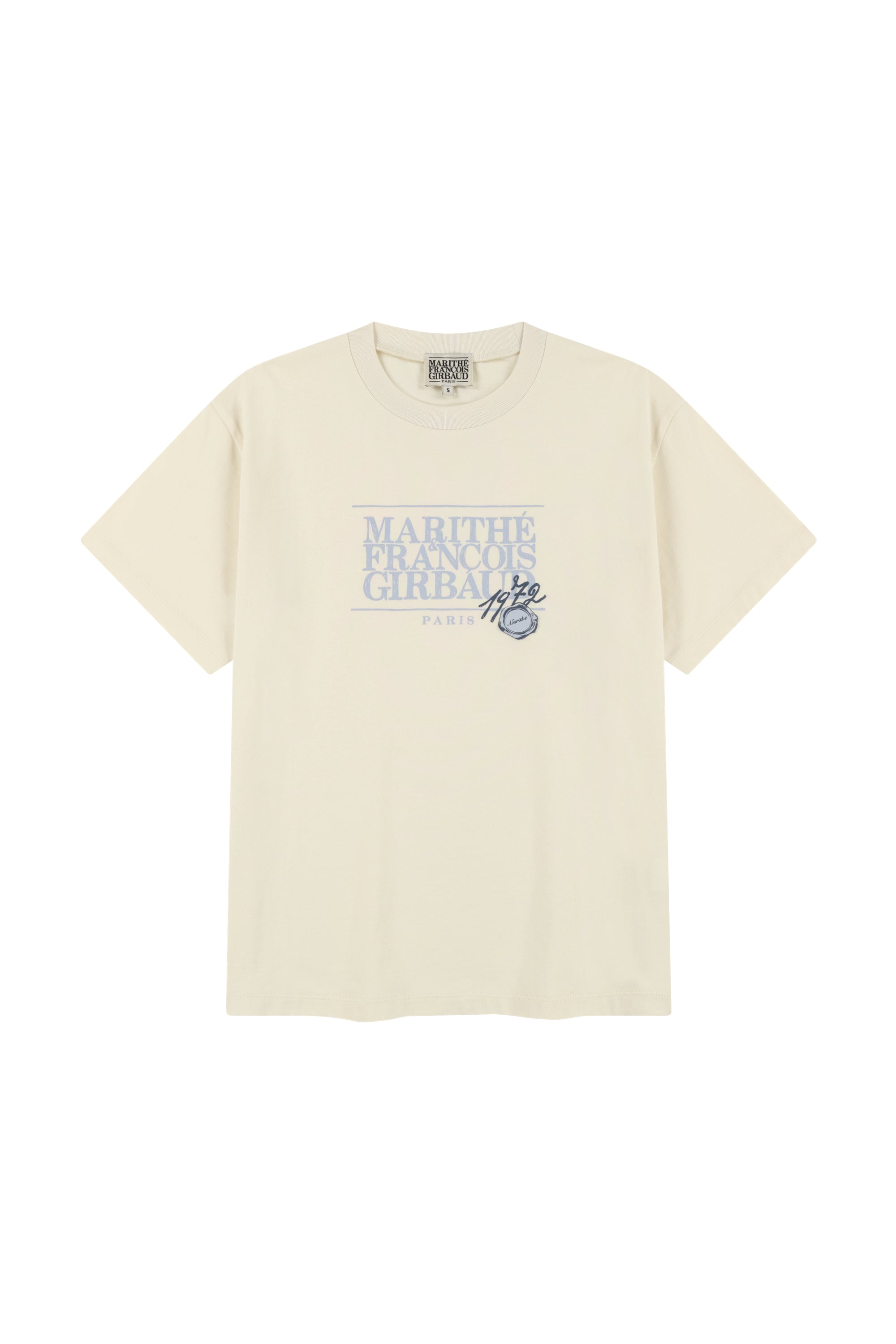 Stamp Classic Logo Tee Cream