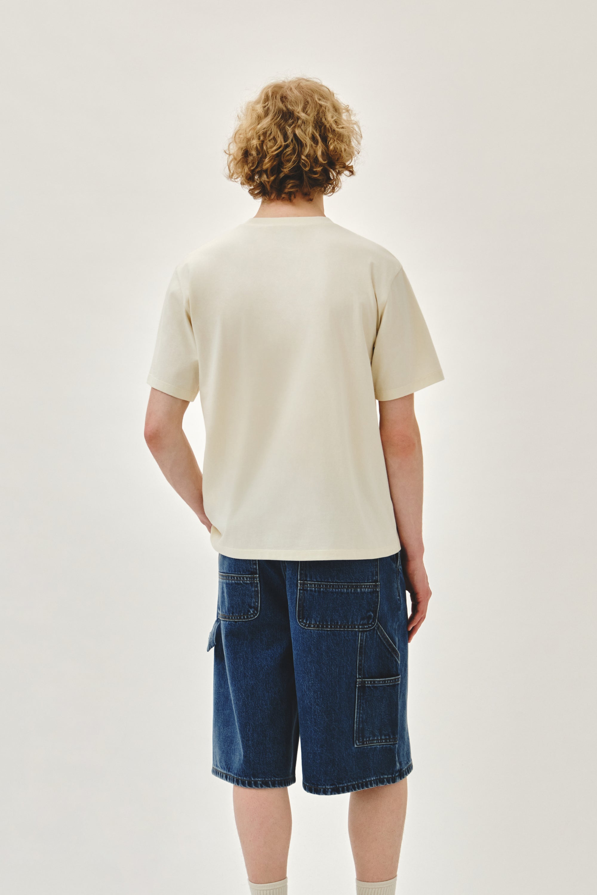 Stamp Classic Logo Tee Cream