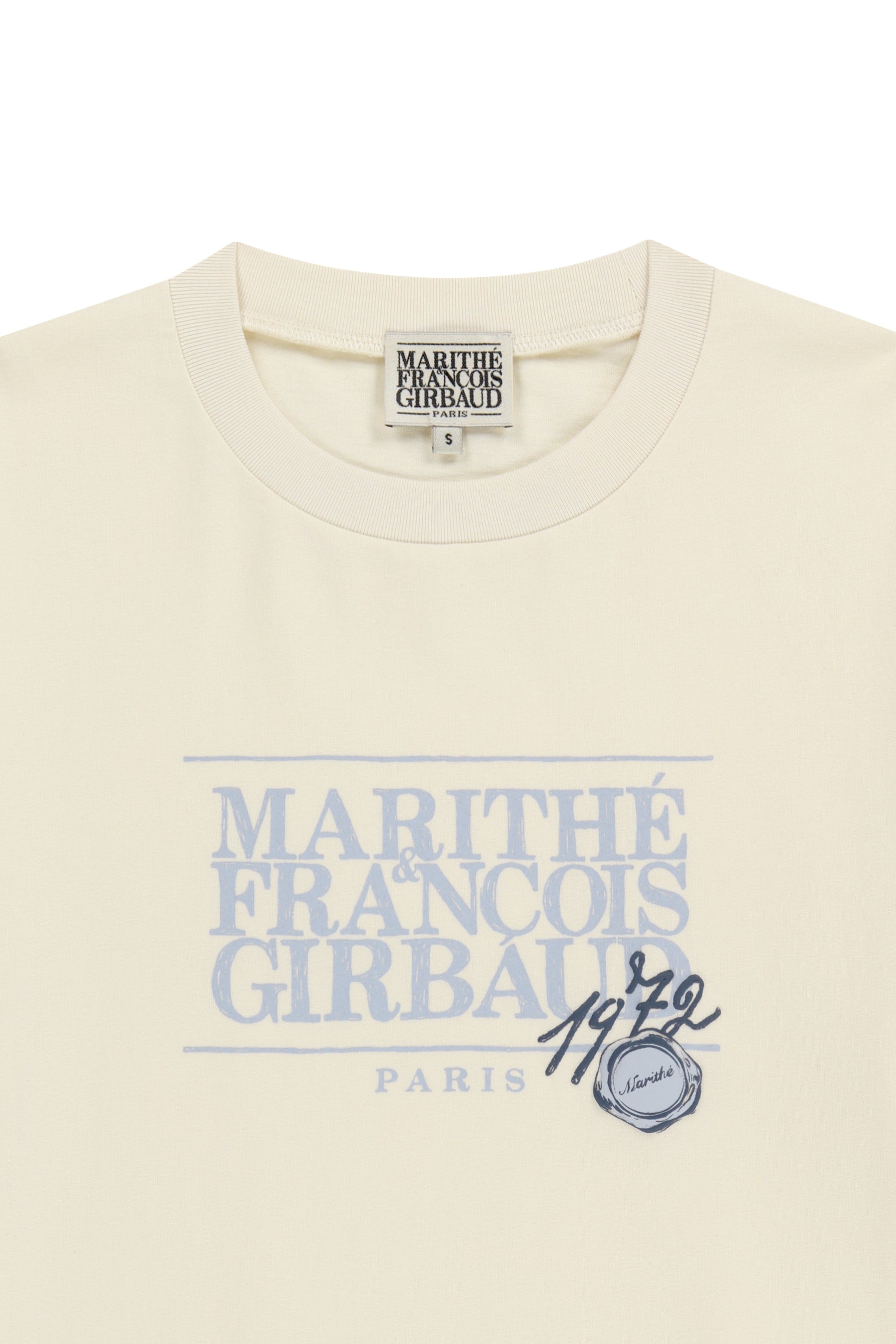 Stamp Classic Logo Tee Cream