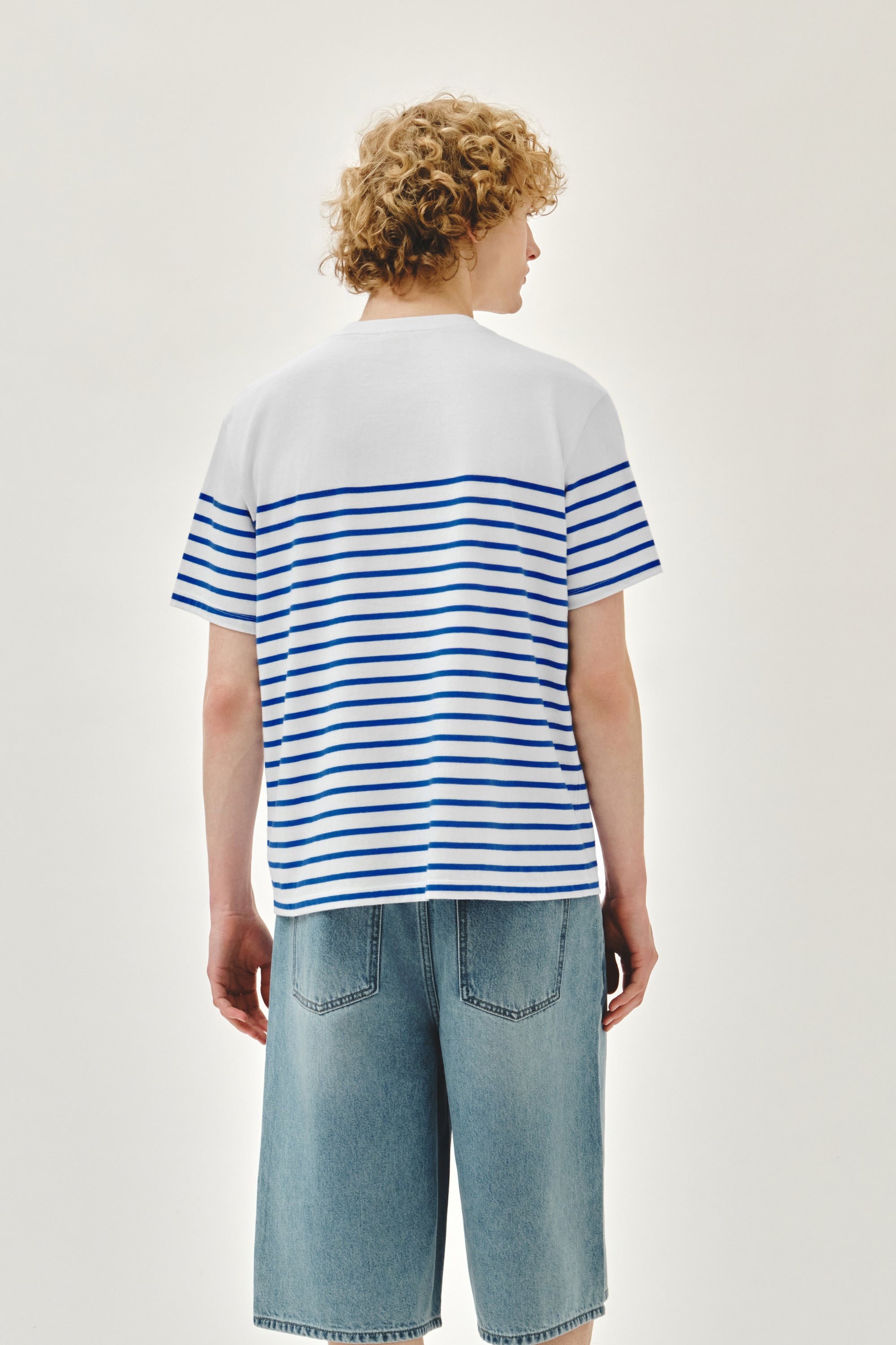 Block Stripe Tee Blue